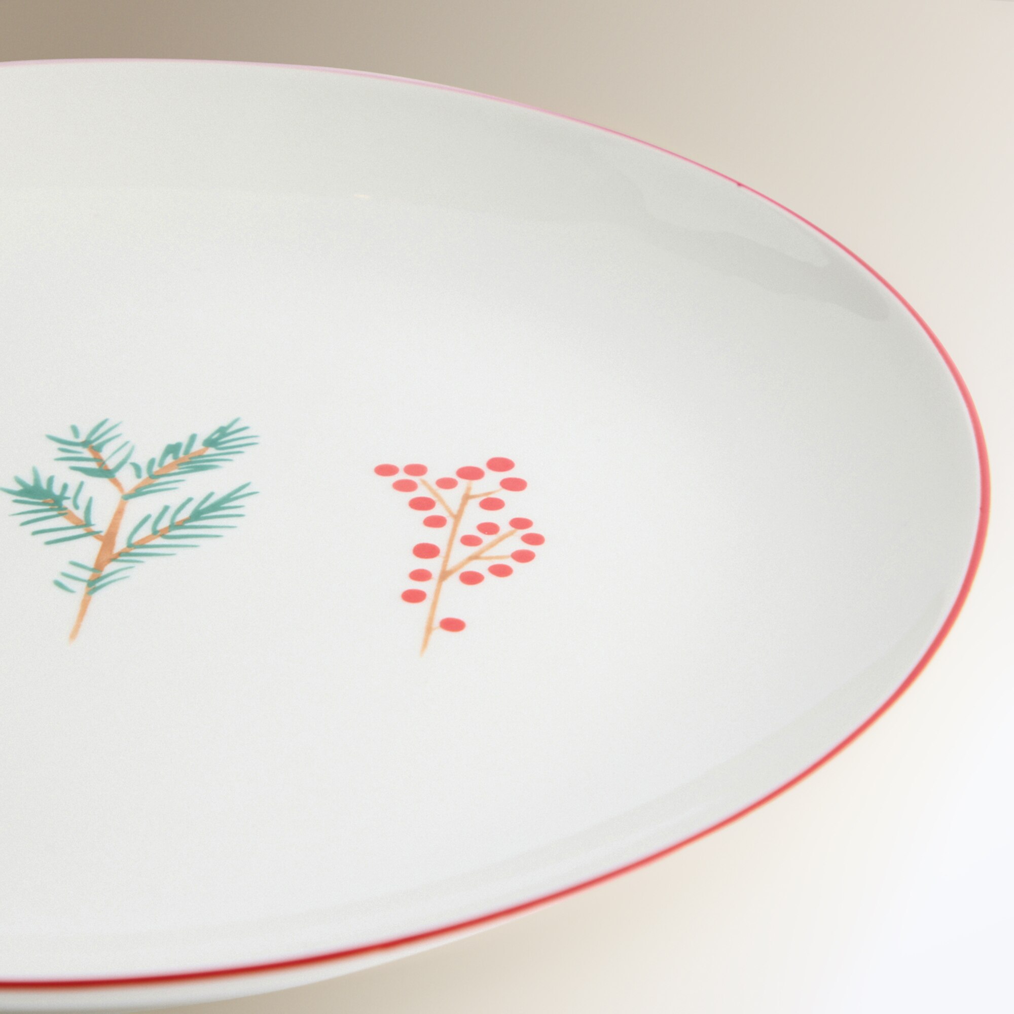 Plato llano Berries Navidad Rojo-4