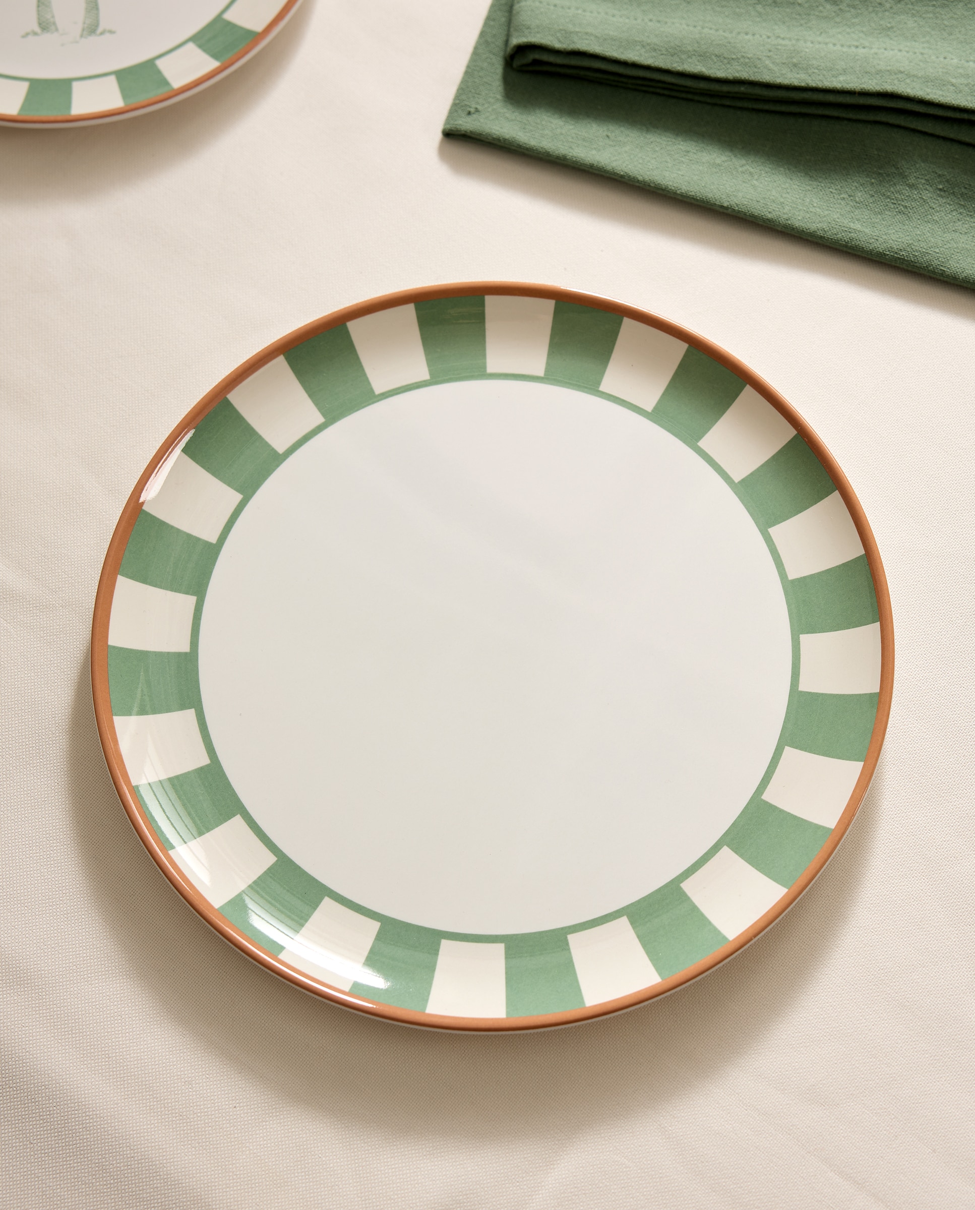 Plato llano de melamina para exterior Vacances - Verde Verde-1