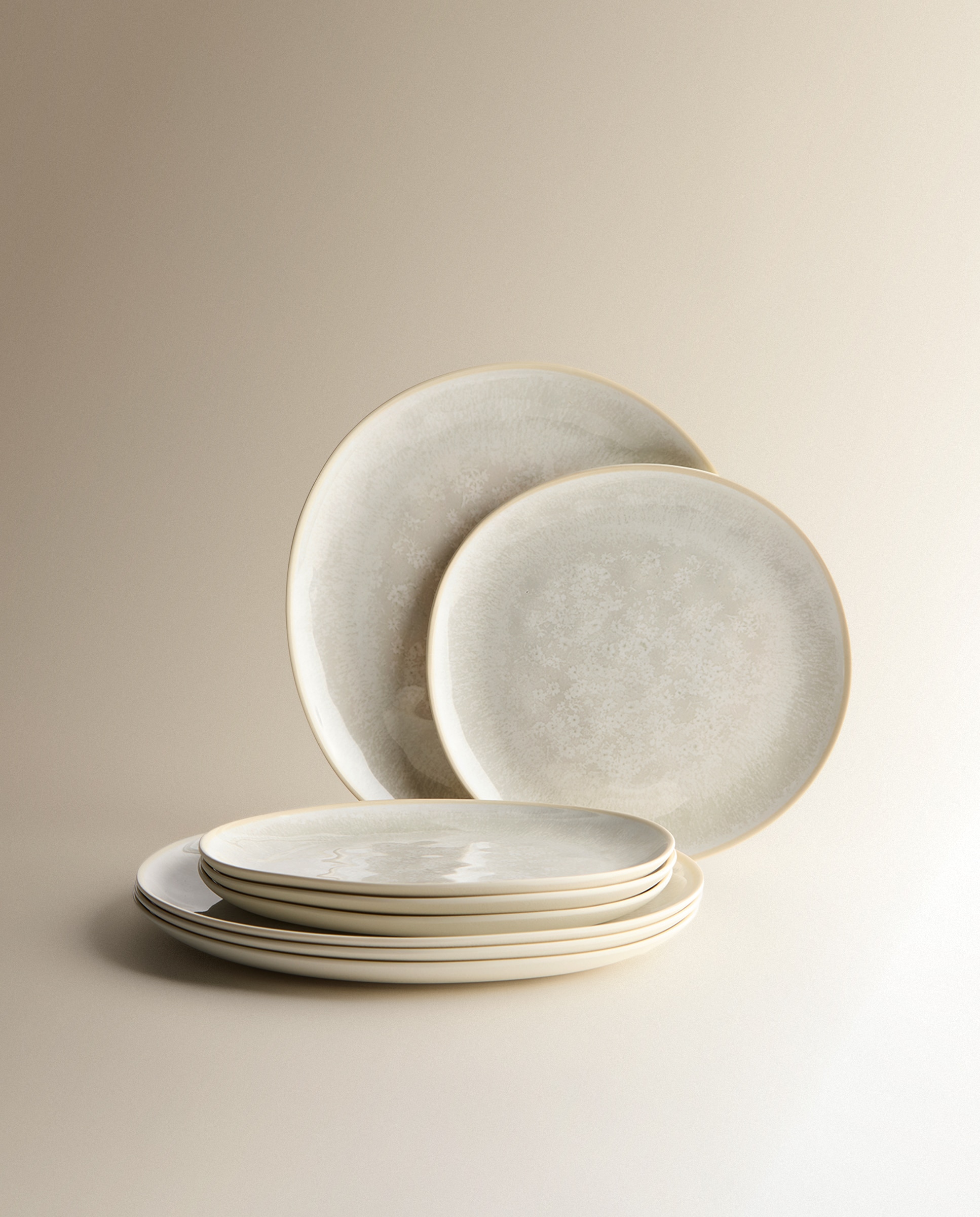 Conjunto de 4 pratos rasos para exterior Pisa Branco-6