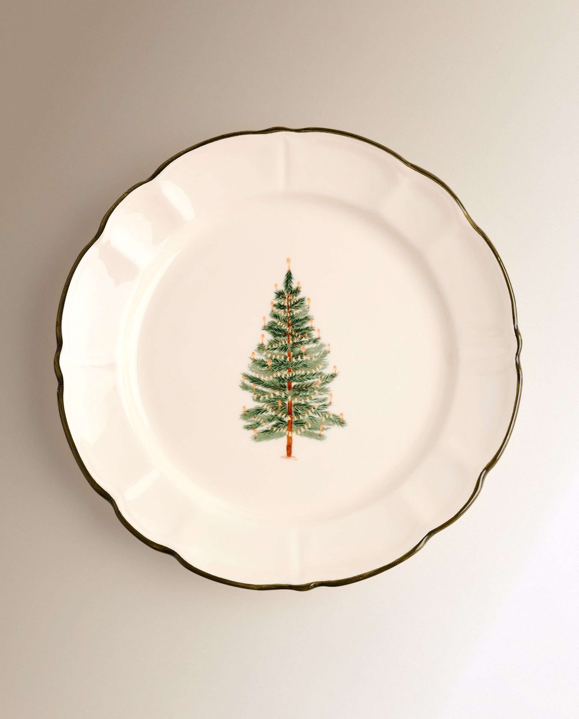 Plato llano Alpes Navidad - Blanco Blanco-2