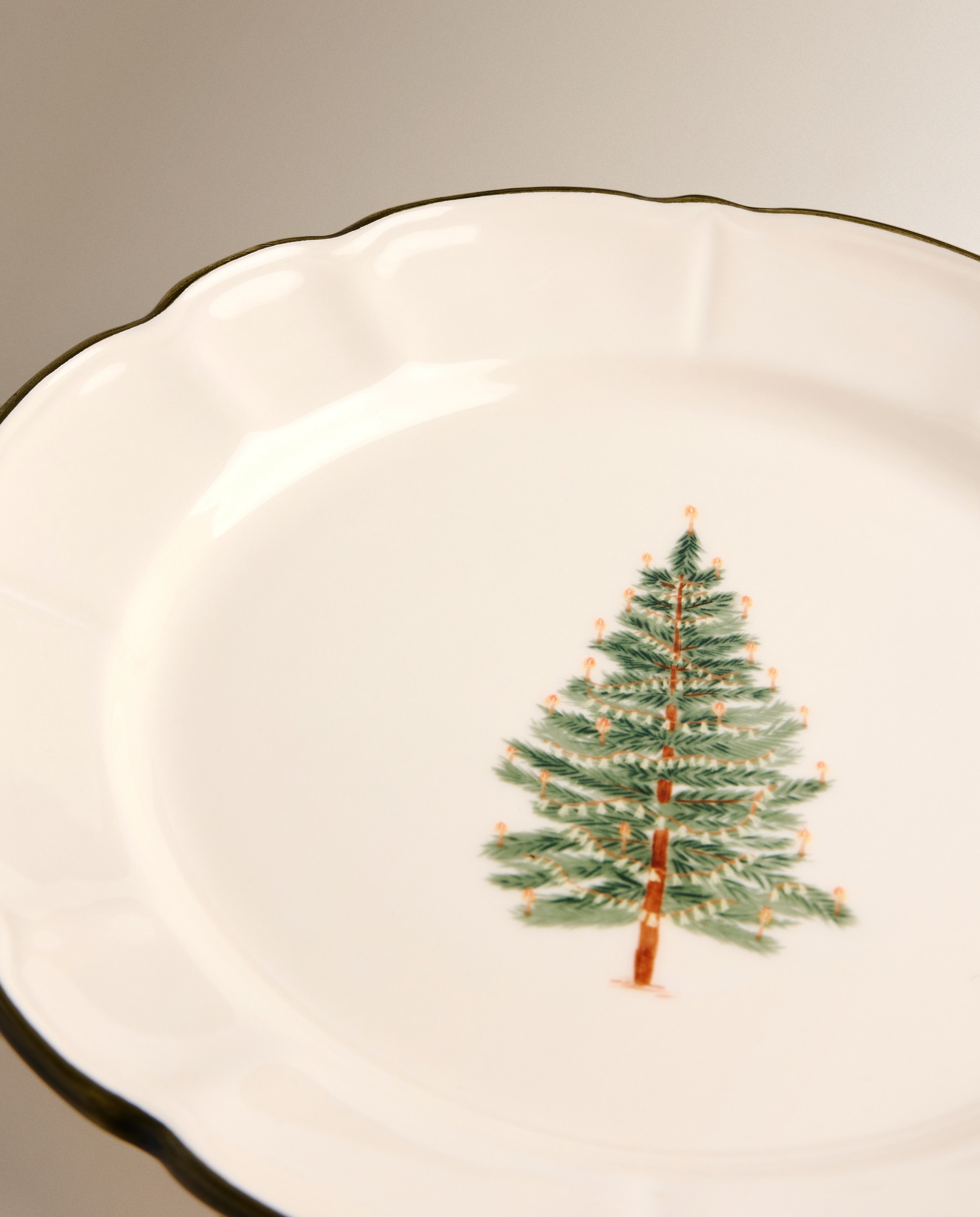 Plato llano Alpes Navidad - Blanco Blanco-4