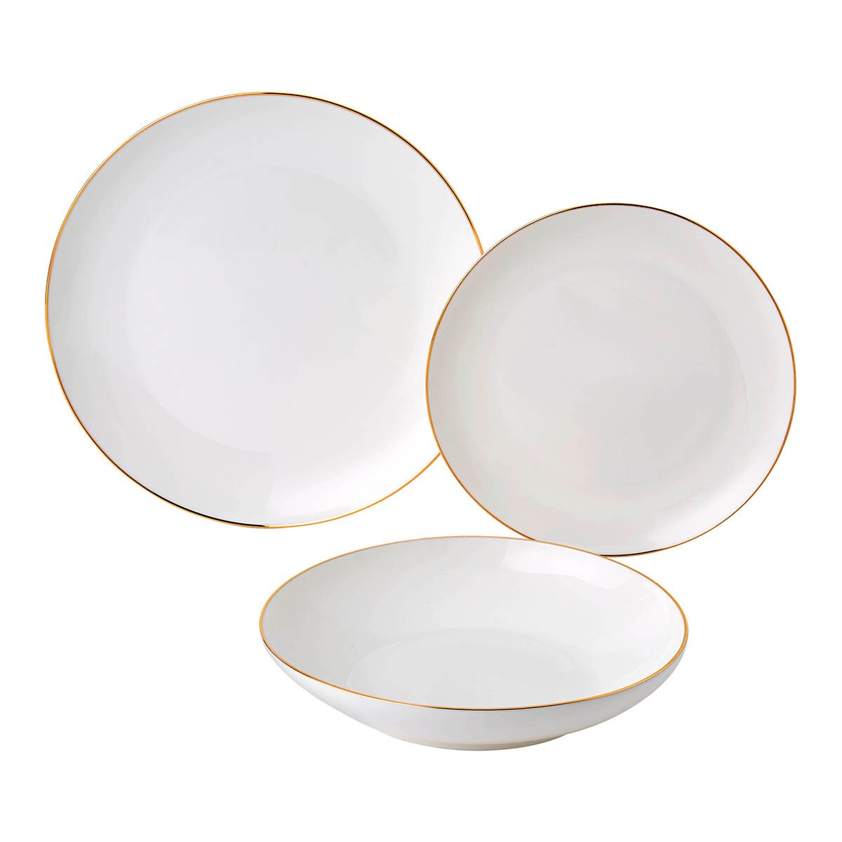 Prato fundo Bone China Fio Dourado El Corte Inglés Branco-3
