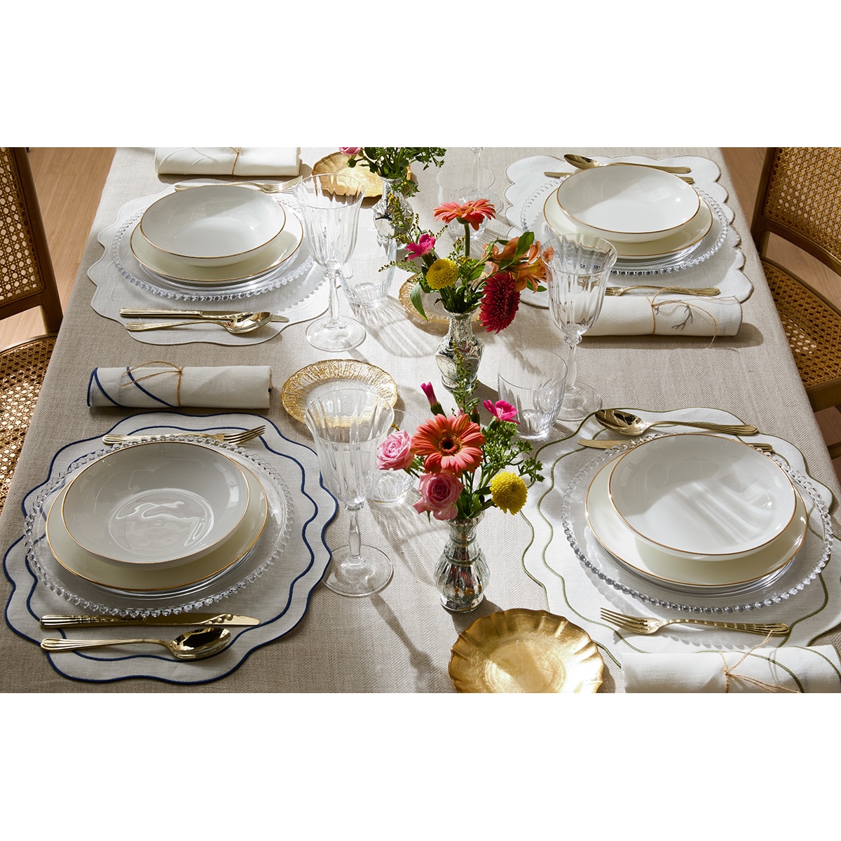 Prato fundo Bone China Fio Dourado El Corte Inglés Branco-4