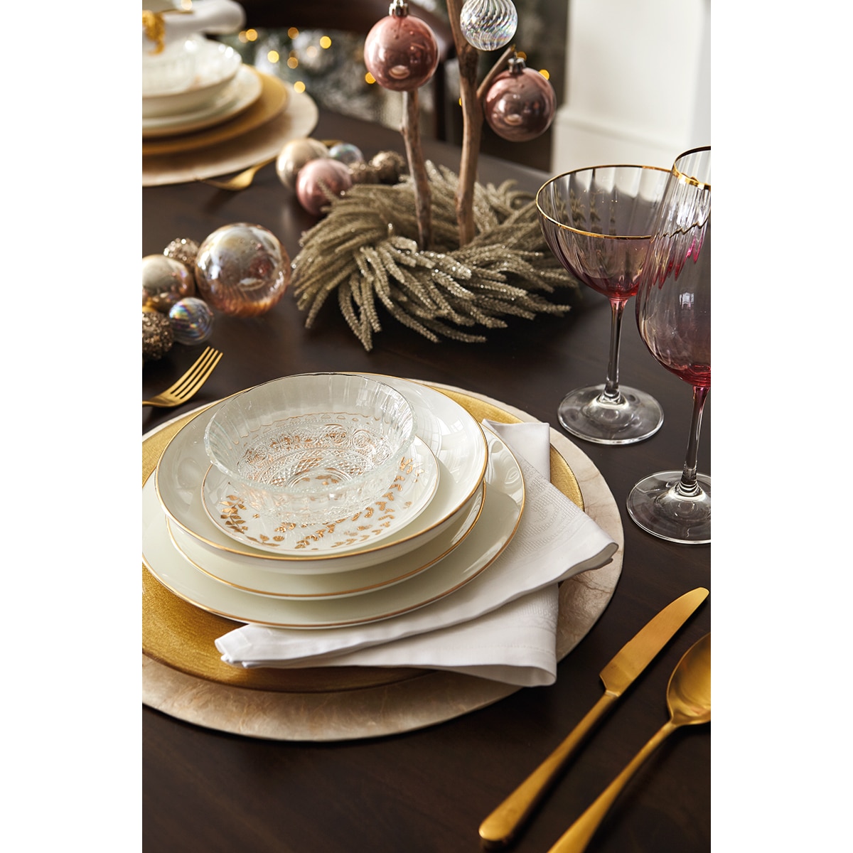 Prato fundo Bone China Fio Dourado El Corte Inglés Branco-7