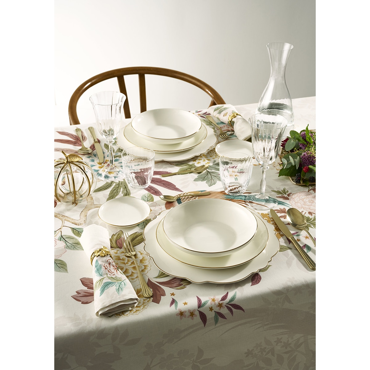 Prato fundo Bone China Fio Dourado El Corte Inglés Branco-8