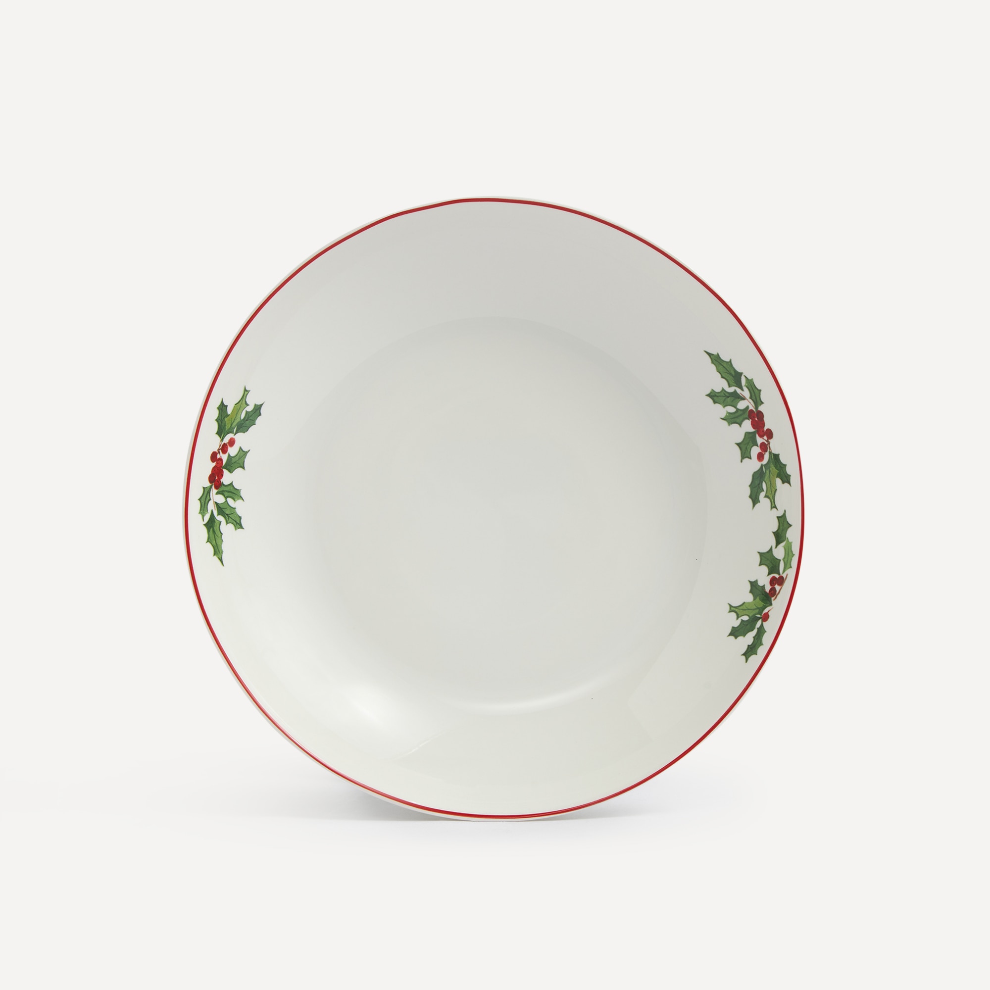 Plato hondo Corona Navidad Basics El Corte Inglés Blanco-1