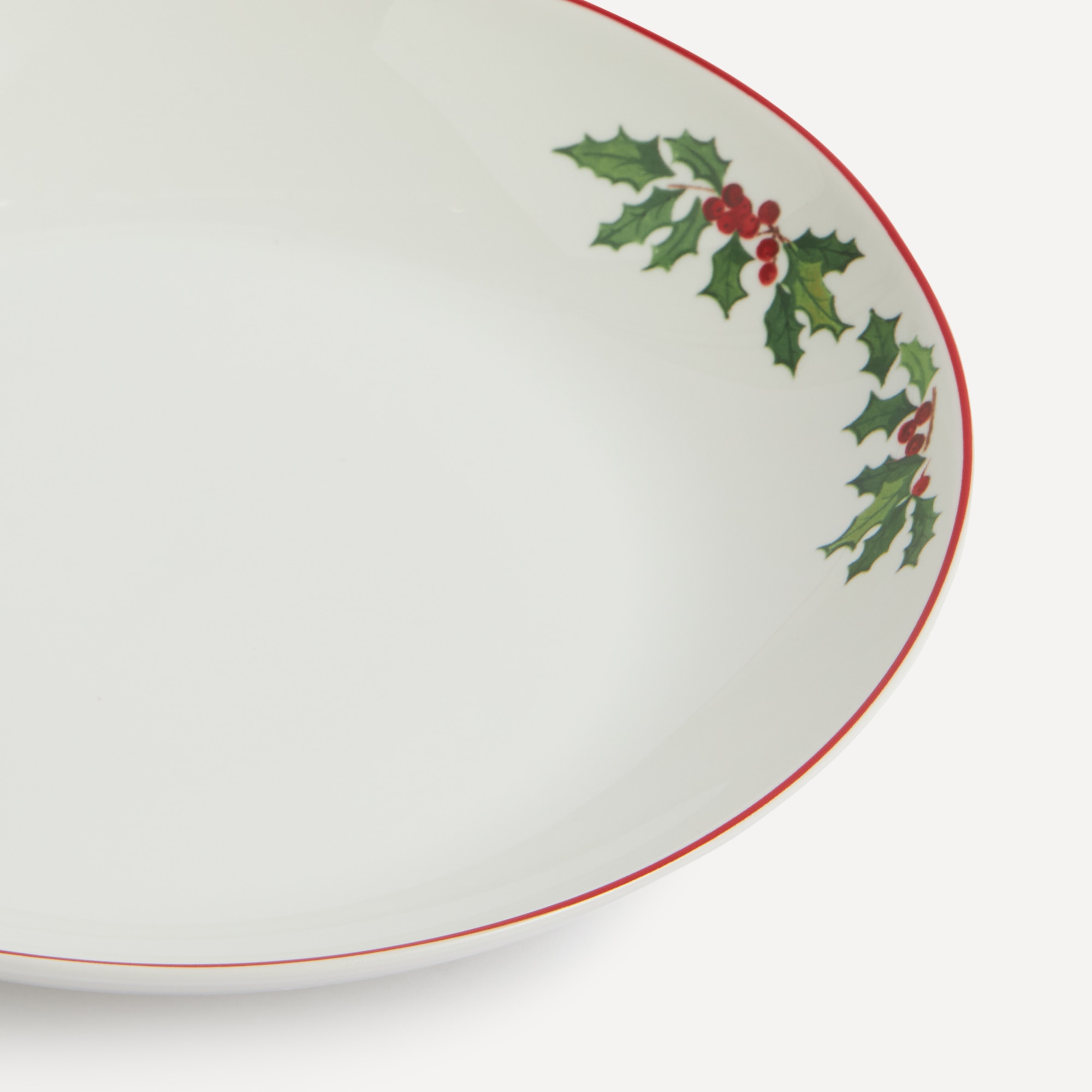 Plato hondo Corona Navidad Basics El Corte Inglés Blanco-3