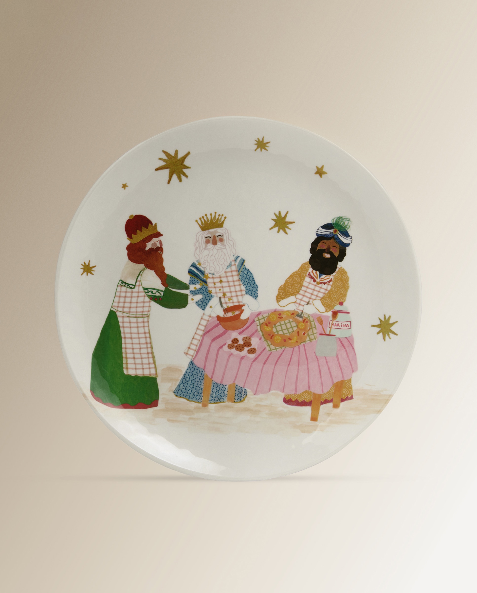 Imagem 0 de Prato Raso de Melamina Reis Magos Natal