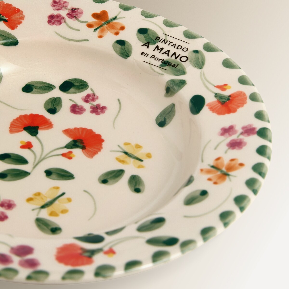 Prato Fundo Pintado à Mão Lilou Multicolor-4