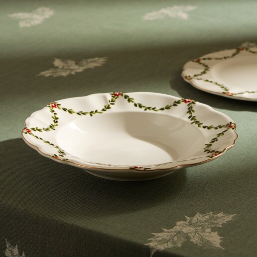 Plato hondo Mistletoe Navidad