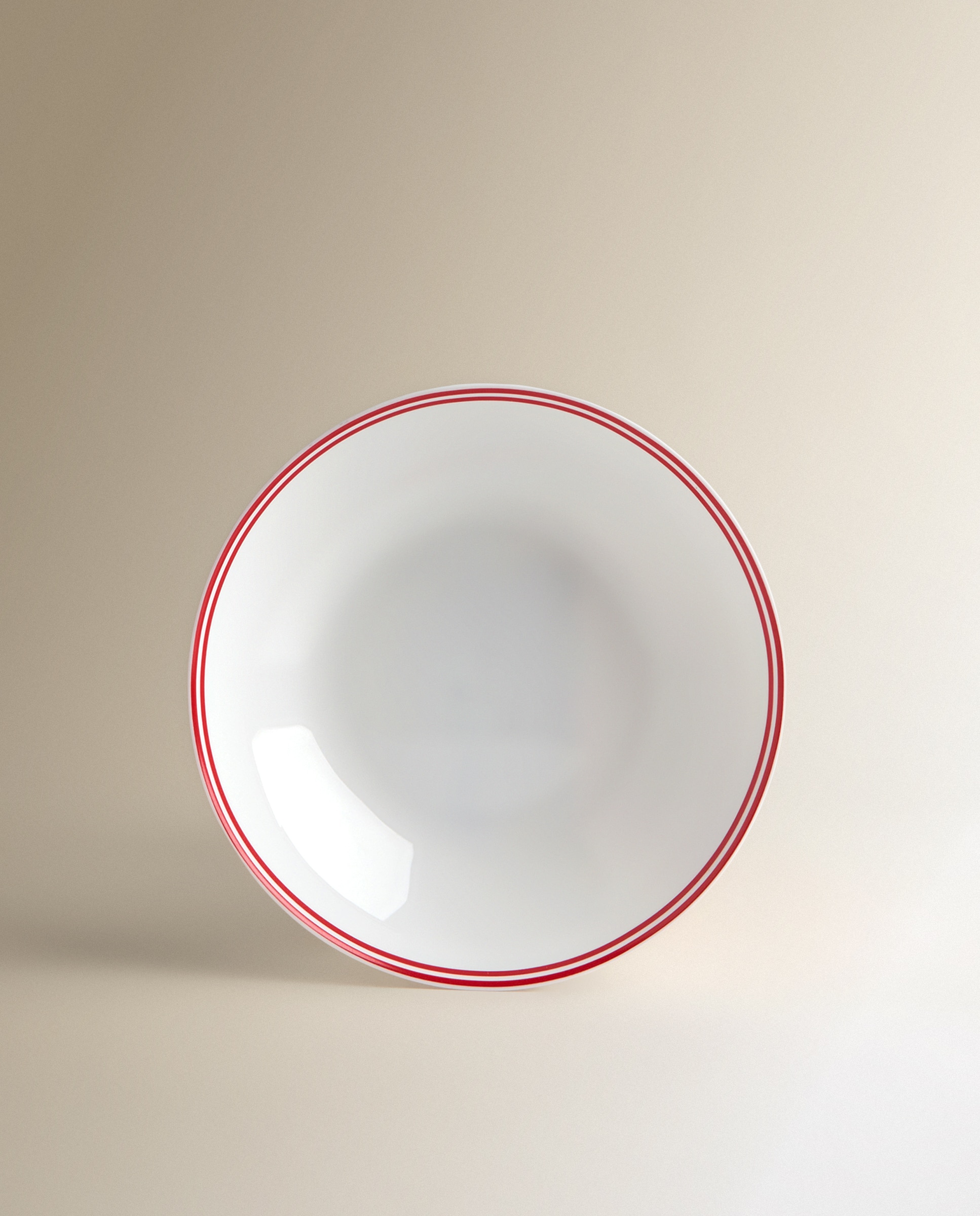 Plato hondo de vidrio Orleans Rojo-2