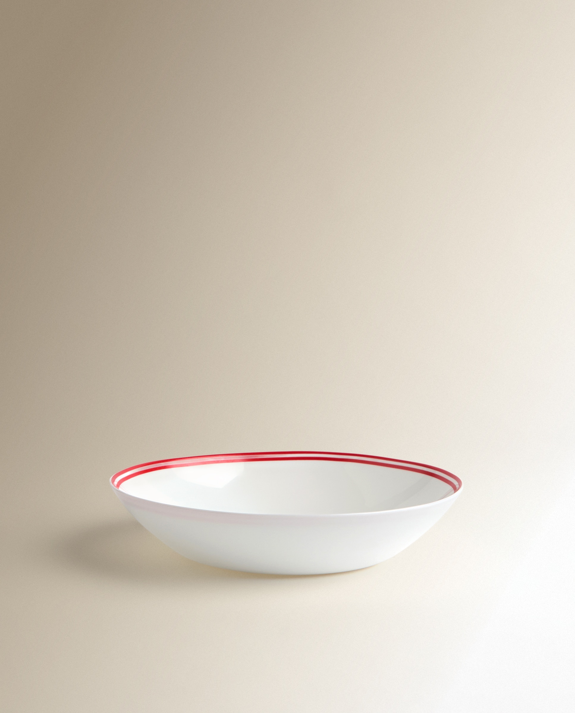 Plato hondo de vidrio Orleans Rojo-3