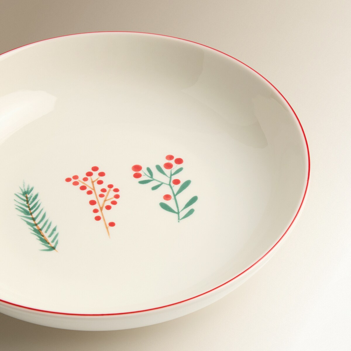 Plato hondo Berries Navidad Multicolor-4