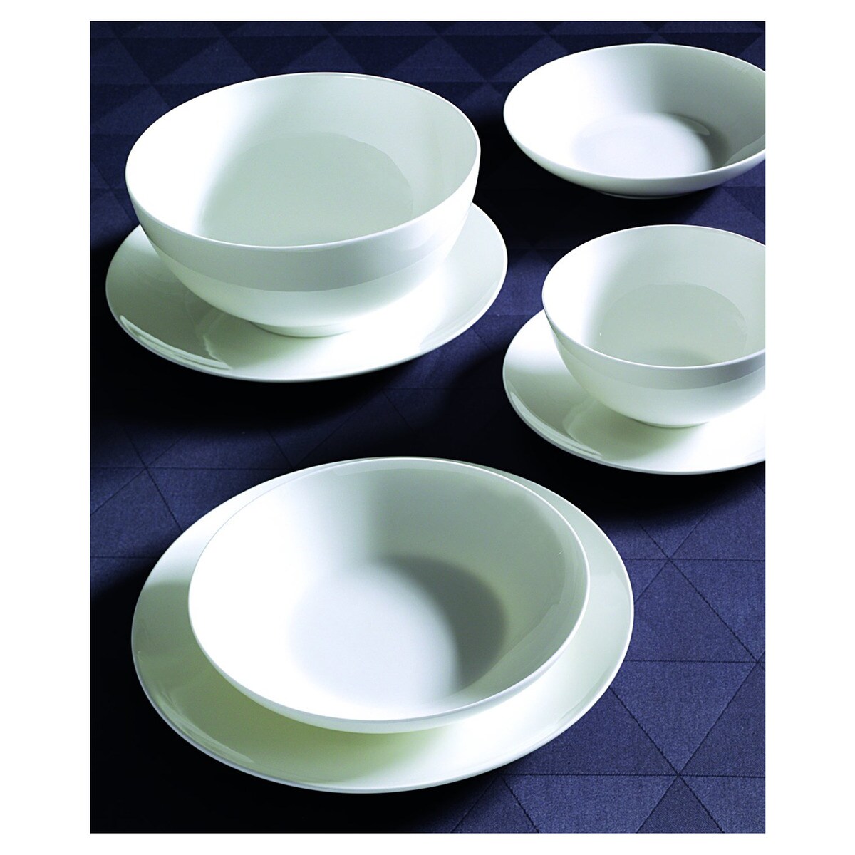 Prato de sobremesa redondo Bone China Essential El Corte Inglés Branco-2
