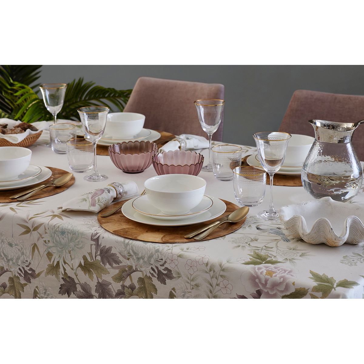 Prato de sobremesa redondo Bone China Essential El Corte Inglés Branco-4