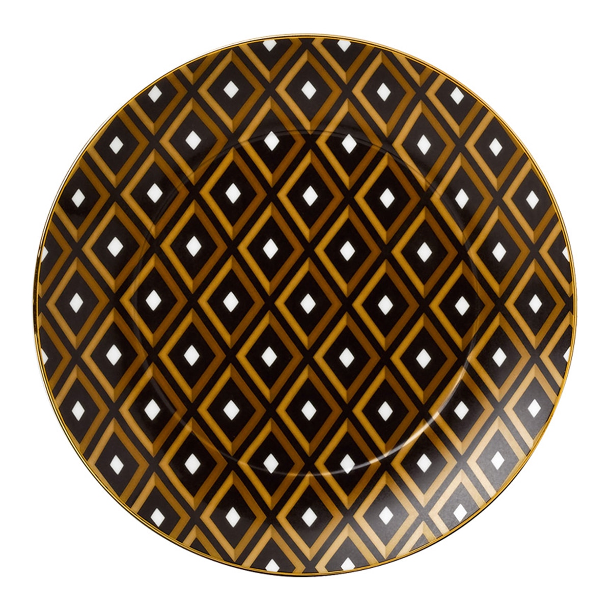 Conjunto de 4 pratos de sobremesa Arris Preto-3