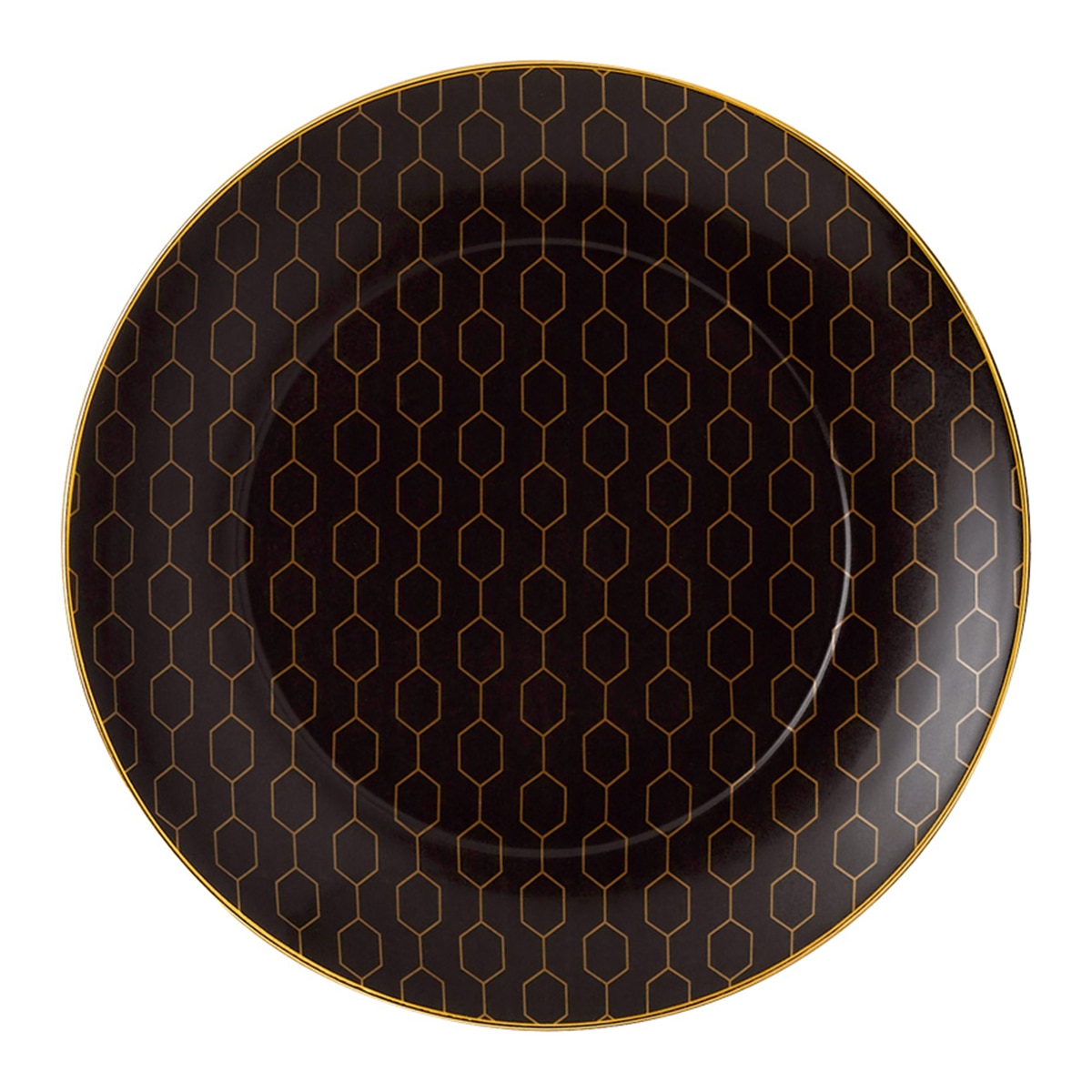 Conjunto de 4 pratos de sobremesa Arris Preto-5