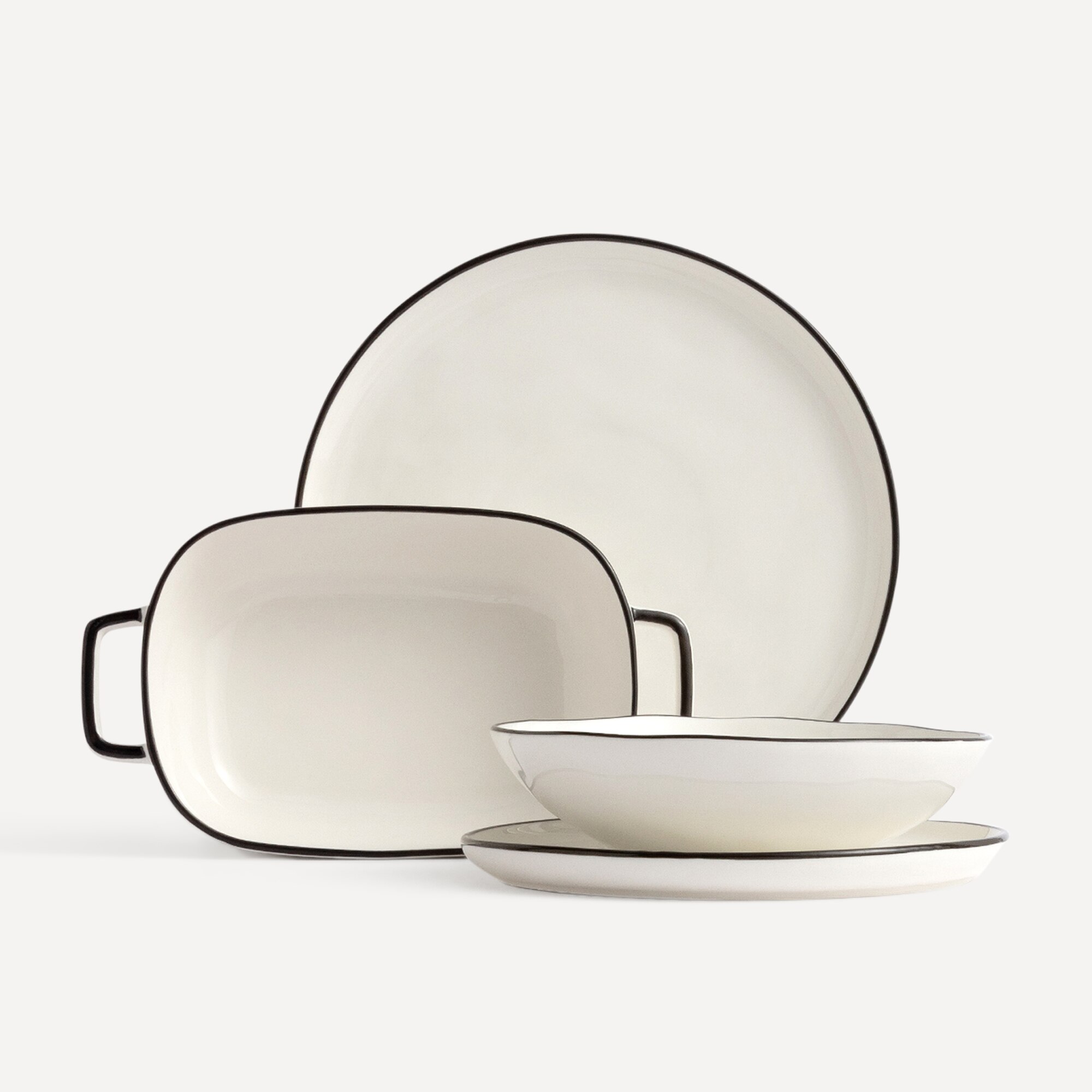 Prato de sobremesa liso Cube Branco-4