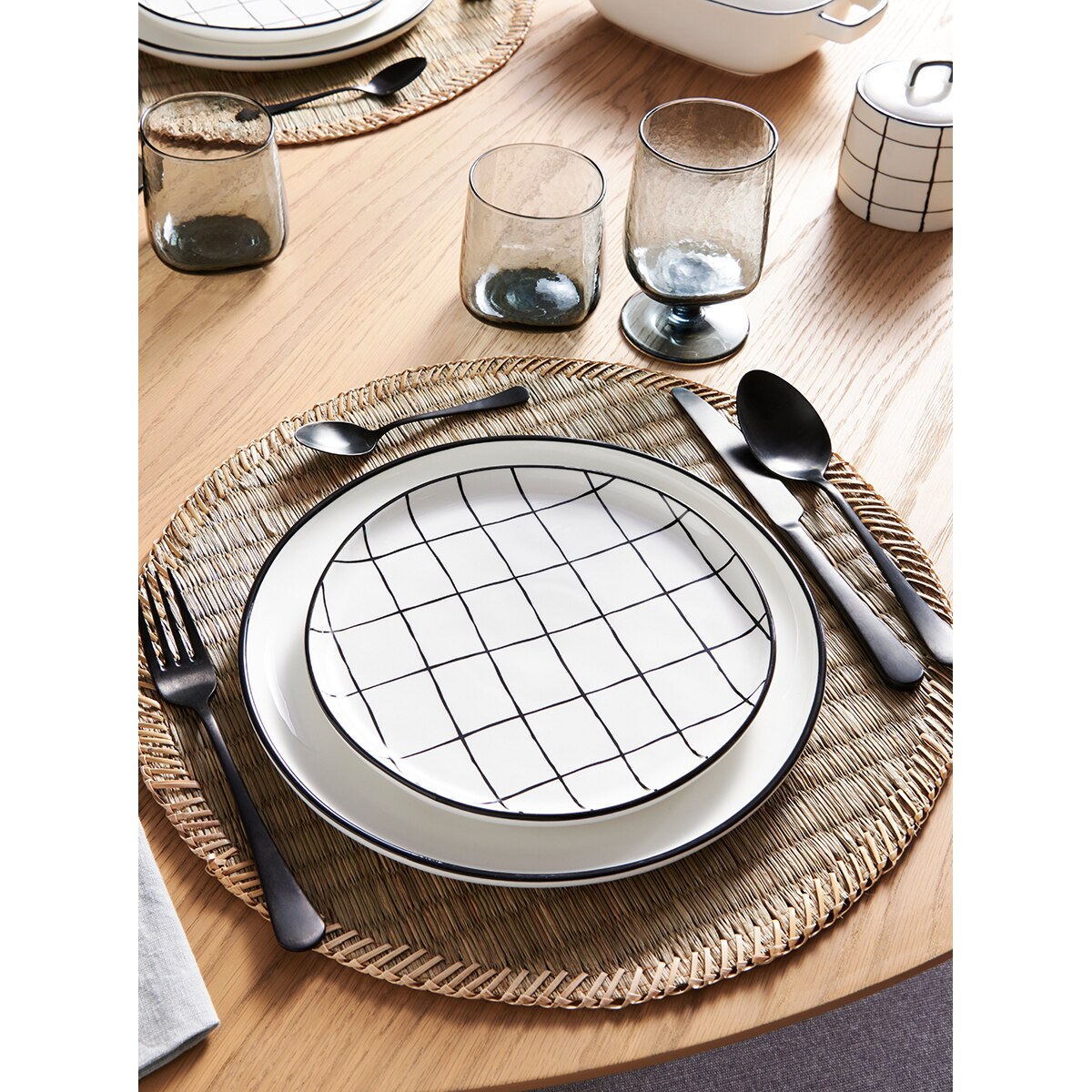 Prato de sobremesa liso Cube Branco-5