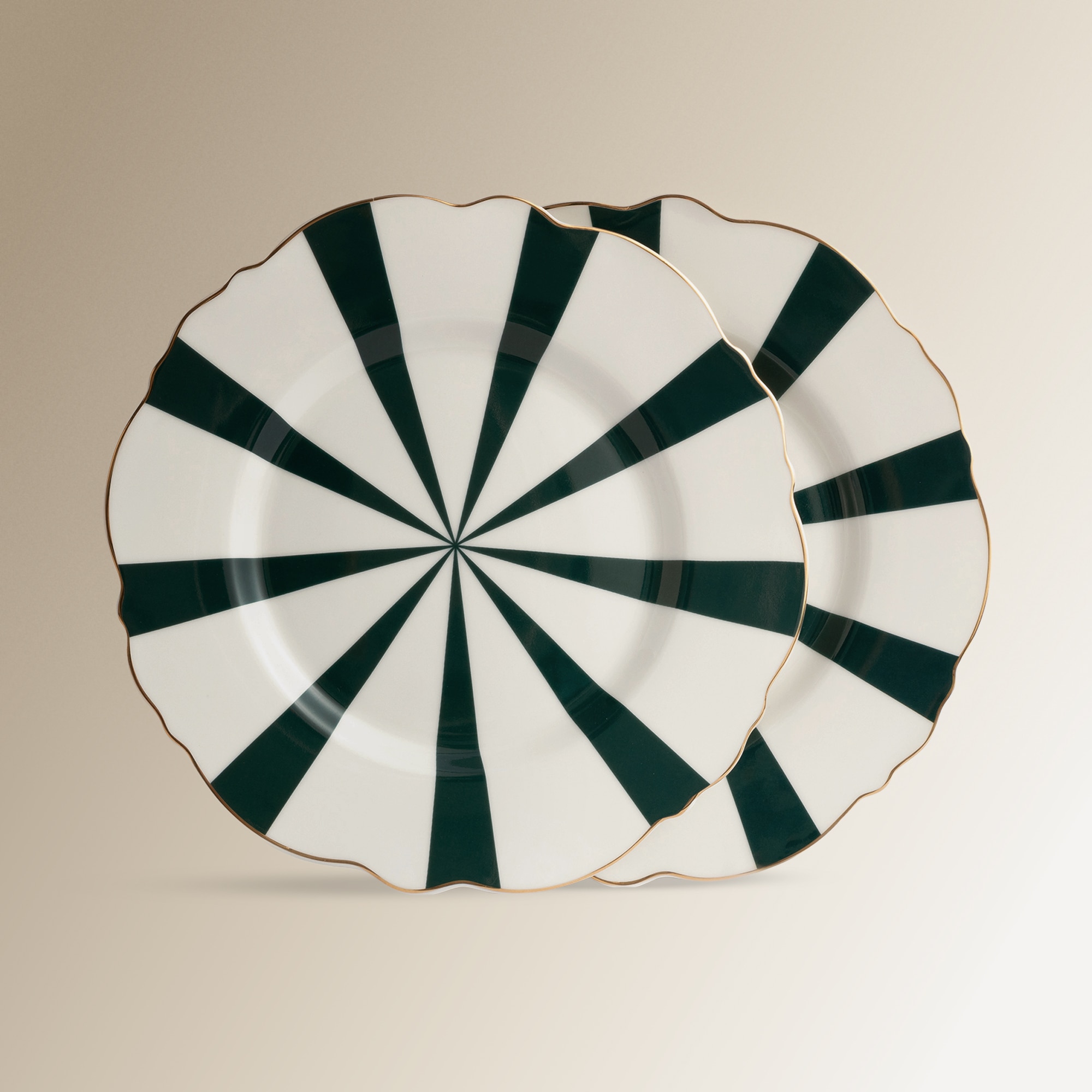 Imagem 0 de Conjunto de 2 Pratos de Sobremesa às Riscas Persia