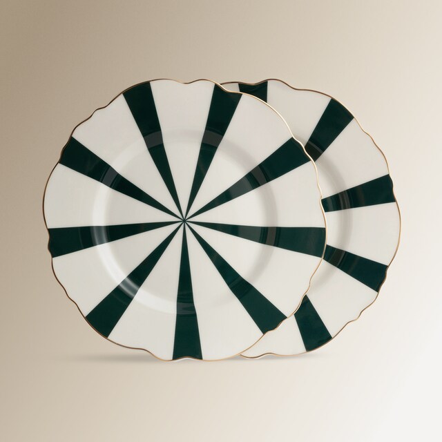 Imagem 0 de Conjunto de 2 Pratos de Sobremesa às Riscas Persia