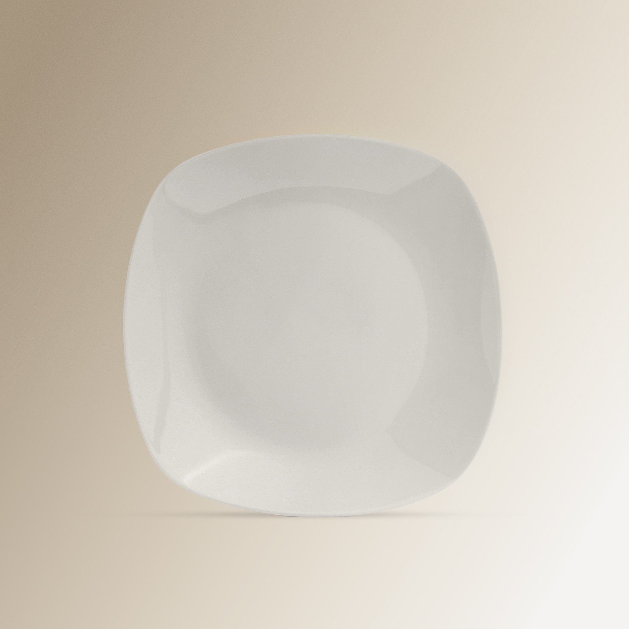 Plato de postre cuadrado Every Day Basics El Corte Inglés Blanco-1