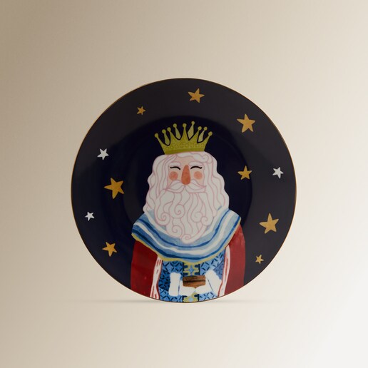 Plato de postre Rey Melchor Navidad El Corte Inglés