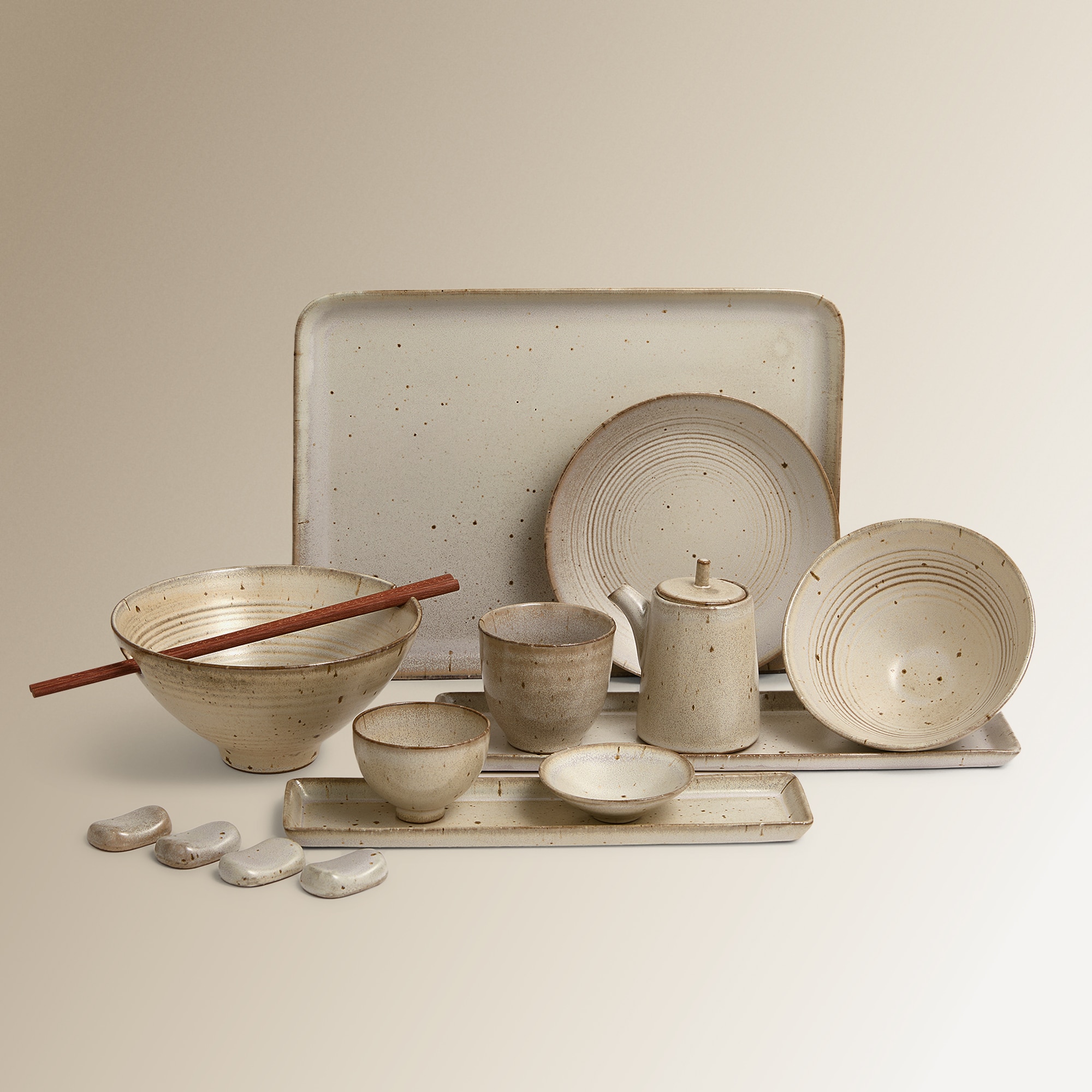 Prato de Sobremesa Kobe Bege-4