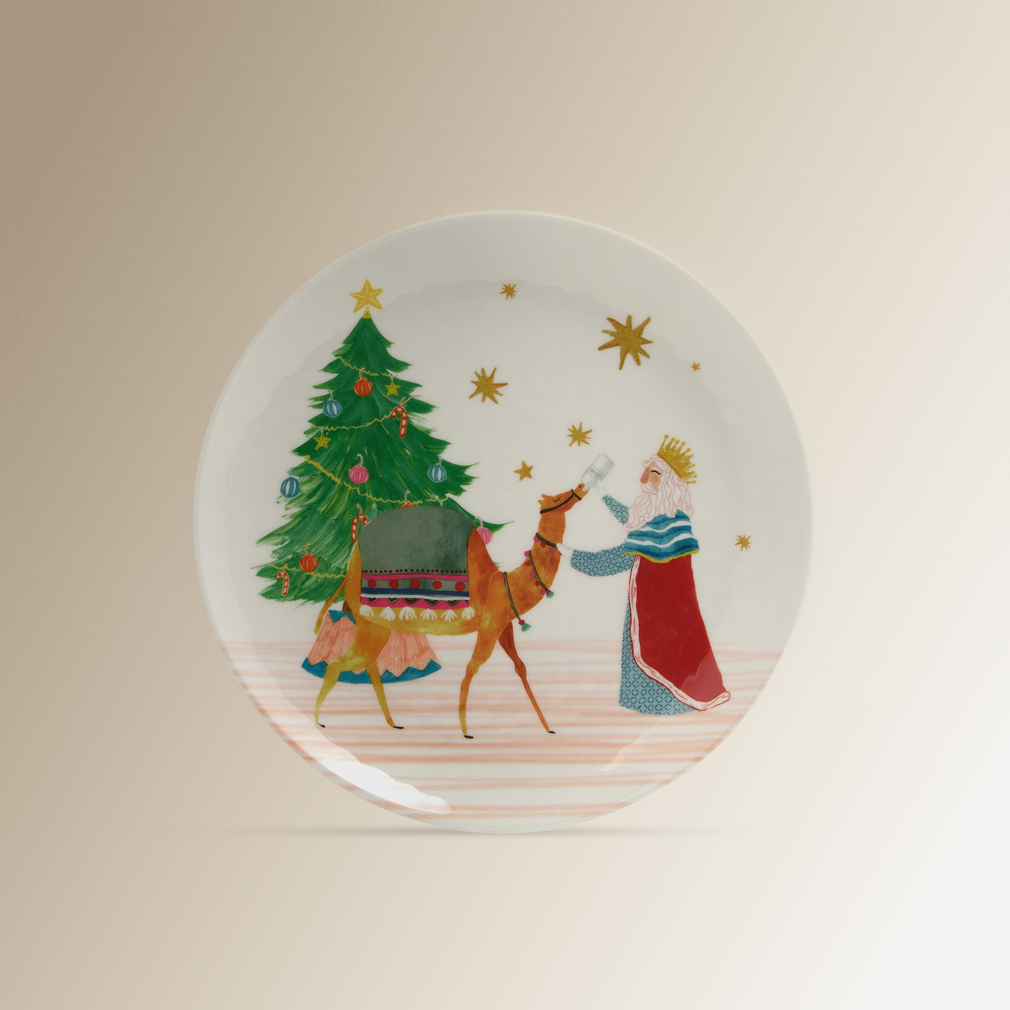Prato de Sobremesa de Melamina Reis Magos Natal Multicolor-1