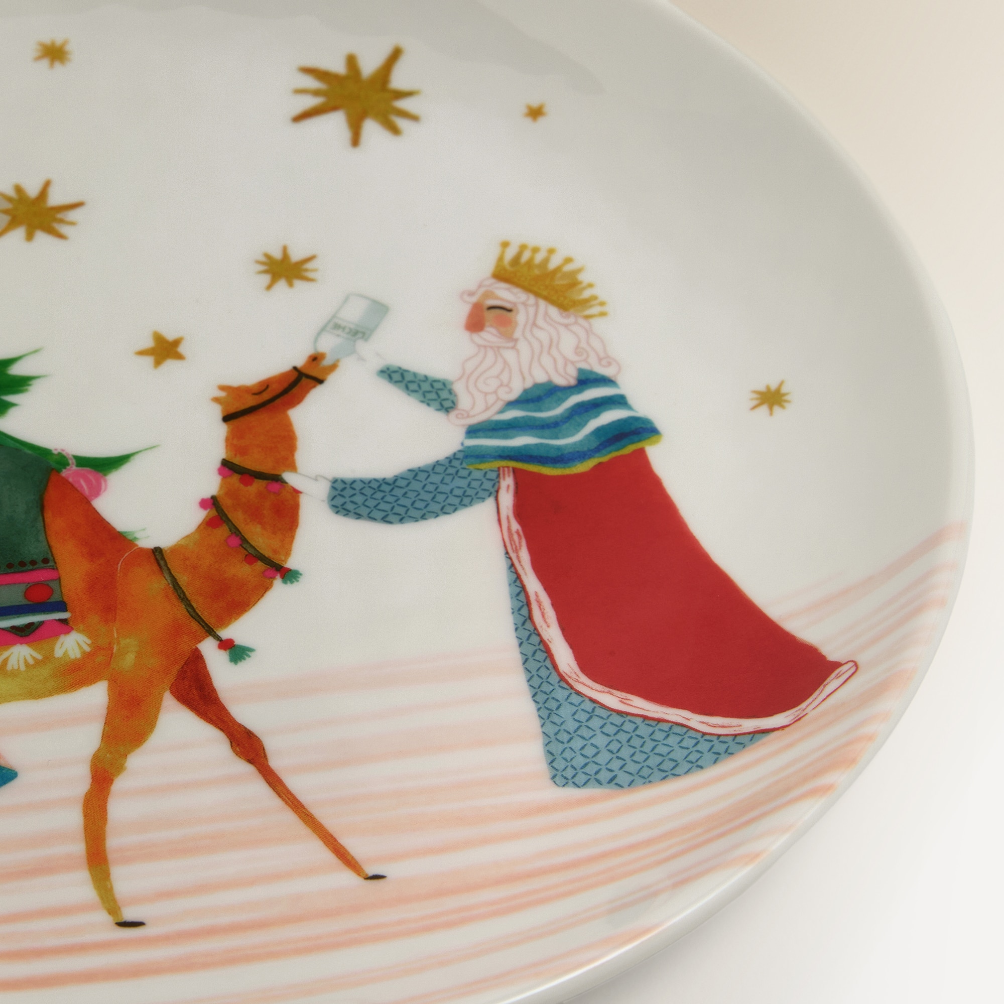 Prato de Sobremesa de Melamina Reis Magos Natal Multicolor-3