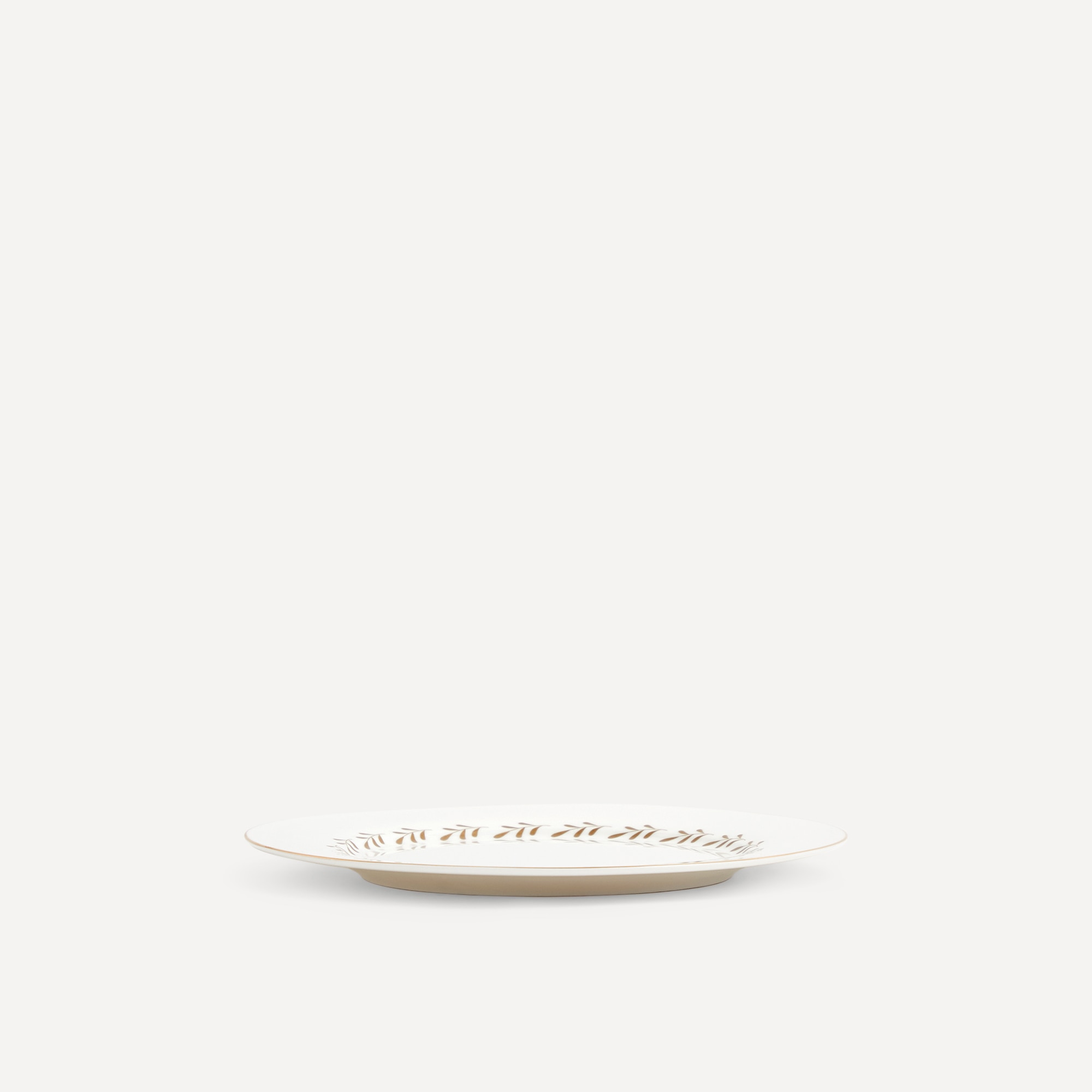 Plato de postre Leaf Navidad Basics El Corte Inglés Blanco-2