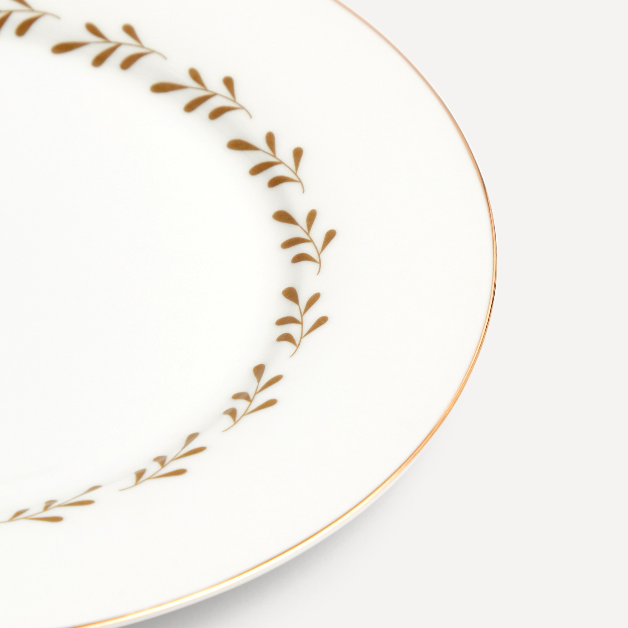 Plato de postre Leaf Navidad Basics El Corte Inglés Blanco-3