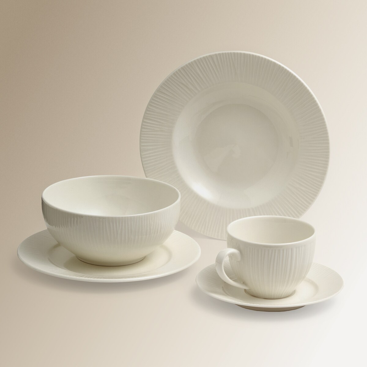 Plato de postre Roma Basics El Corte Inglés Blanco-5