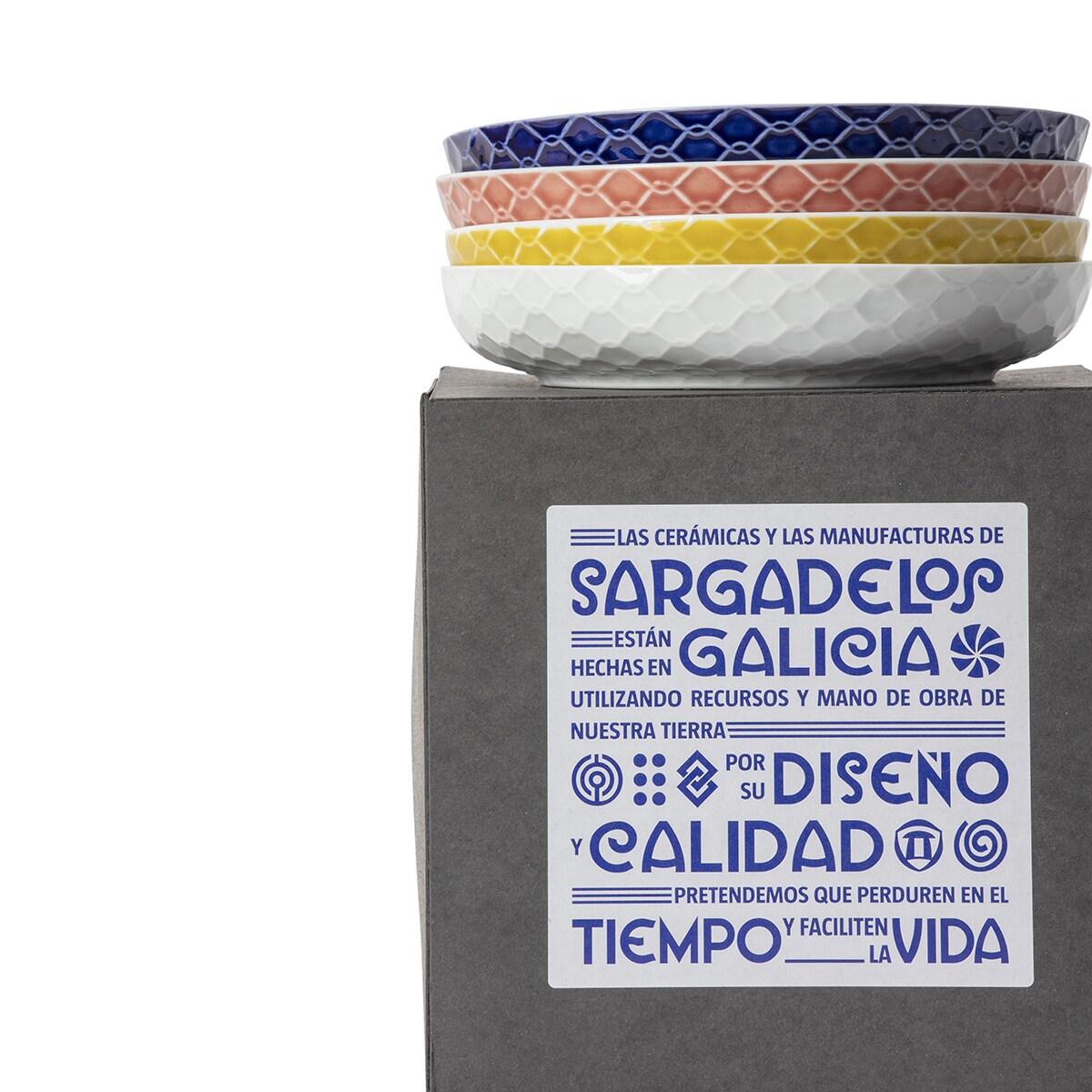 Pack de 4 Pratos Rede Multicolor-2