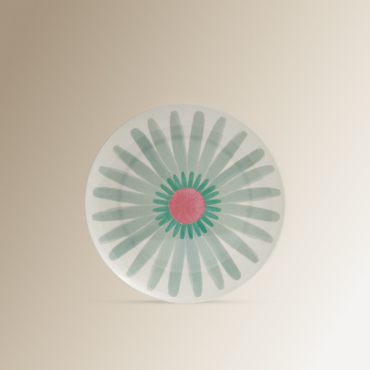 Plato de postre de melamina Flower Market Basics El Corte Inglés Verde-2