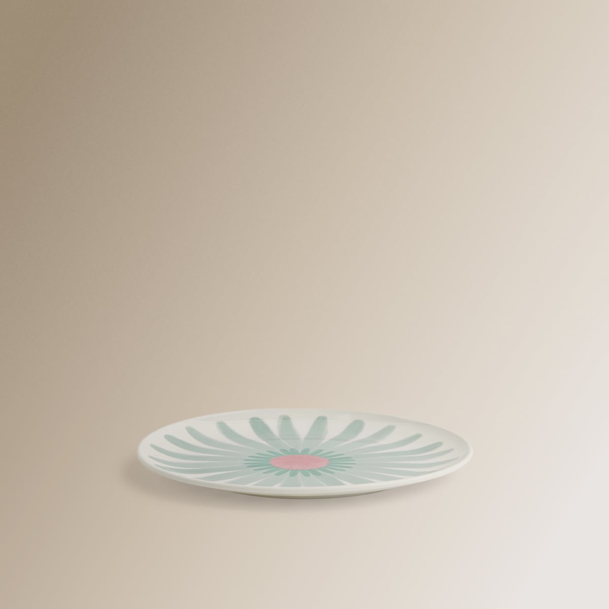 Plato de postre de melamina Flower Market Basics El Corte Inglés Verde-3