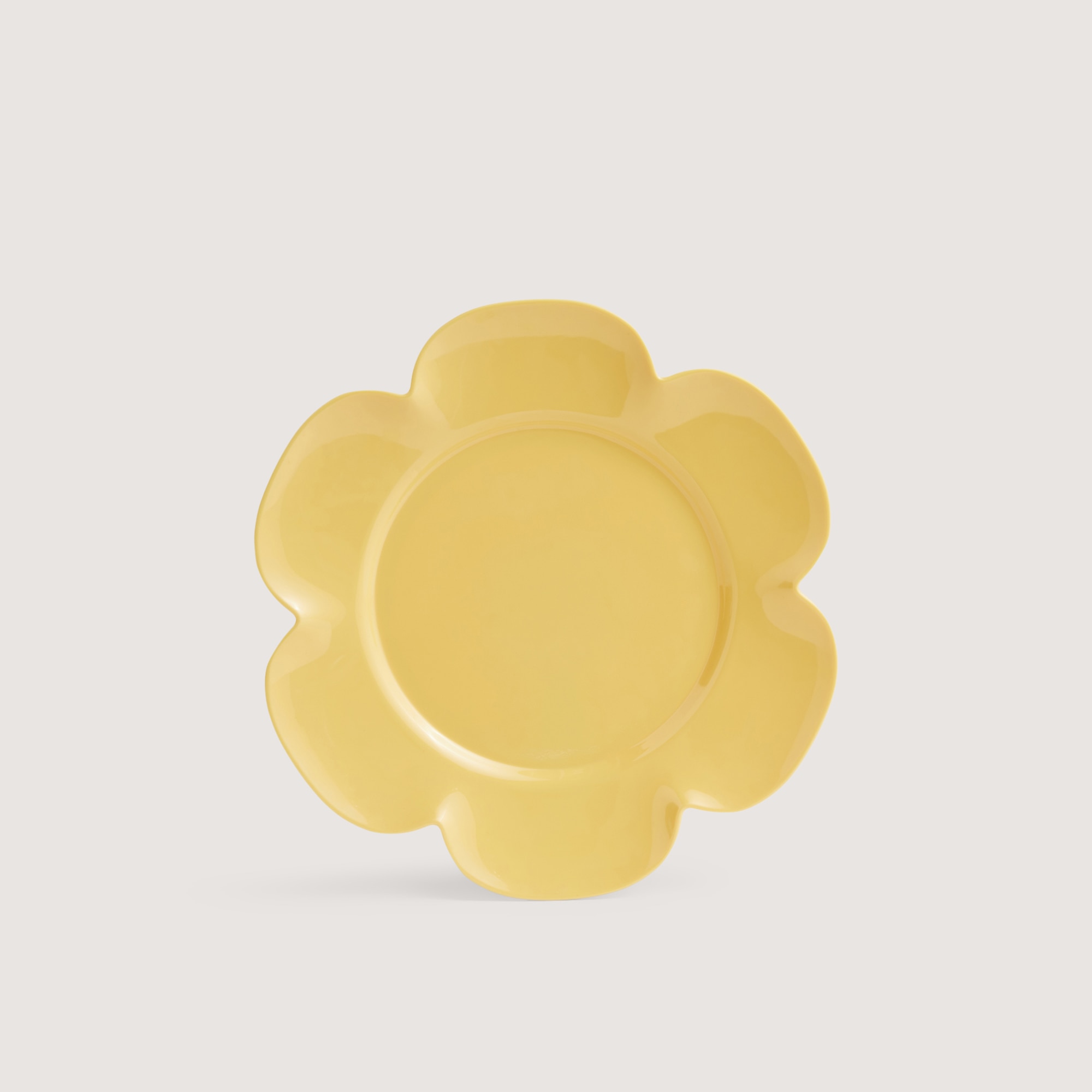 Plato de postre de melamina con forma Flower Market Basics El Corte Inglés Amarillo-1
