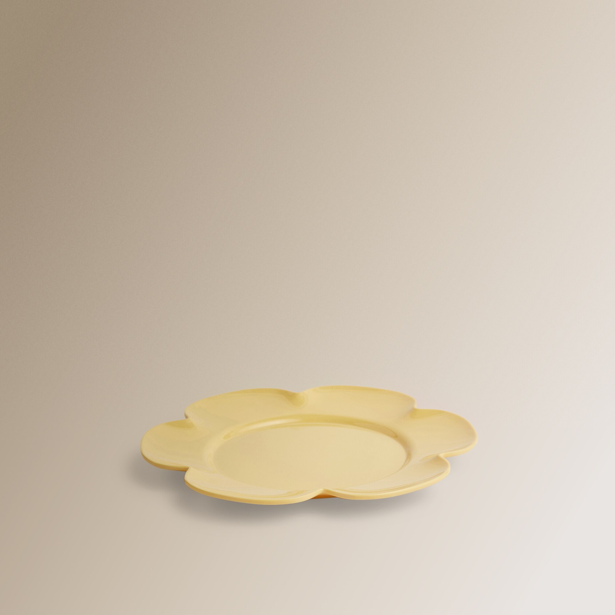 Plato de postre de melamina con forma Flower Market Basics El Corte Inglés Amarillo-3