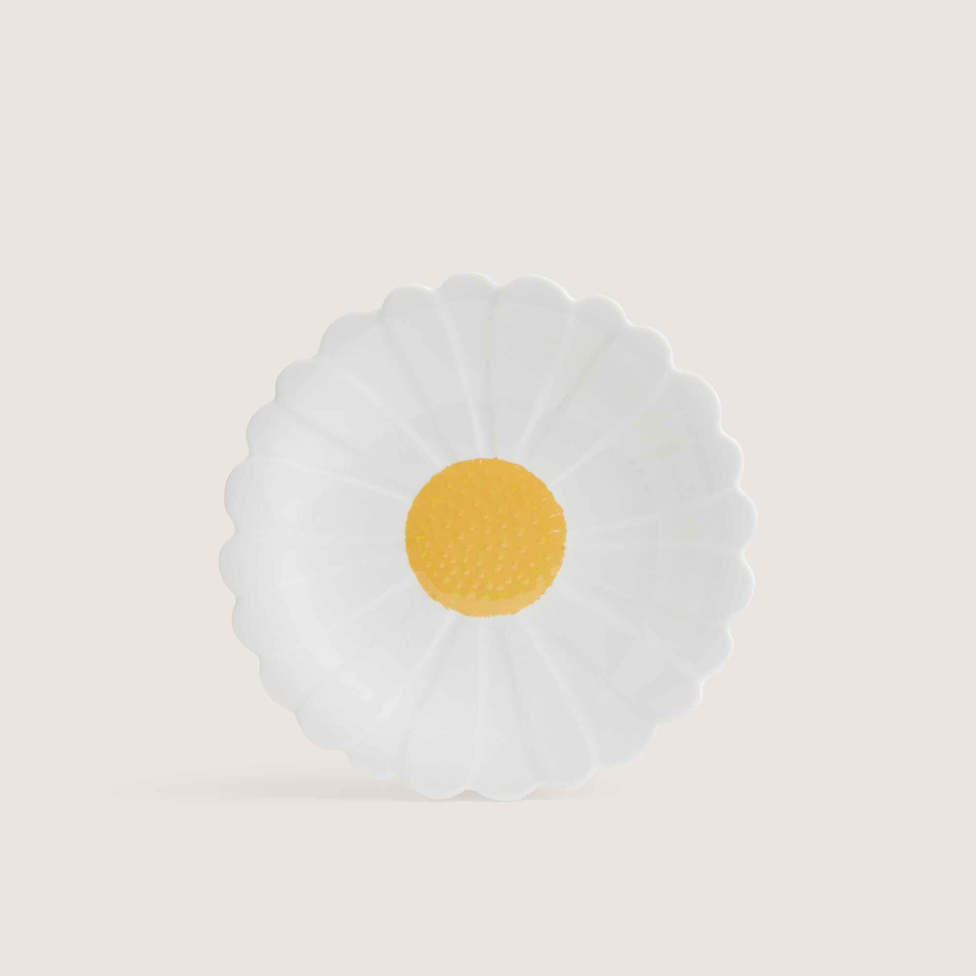 Plato de postre de melamina Margarita Flower Market Basics El Corte Inglés Blanco-1