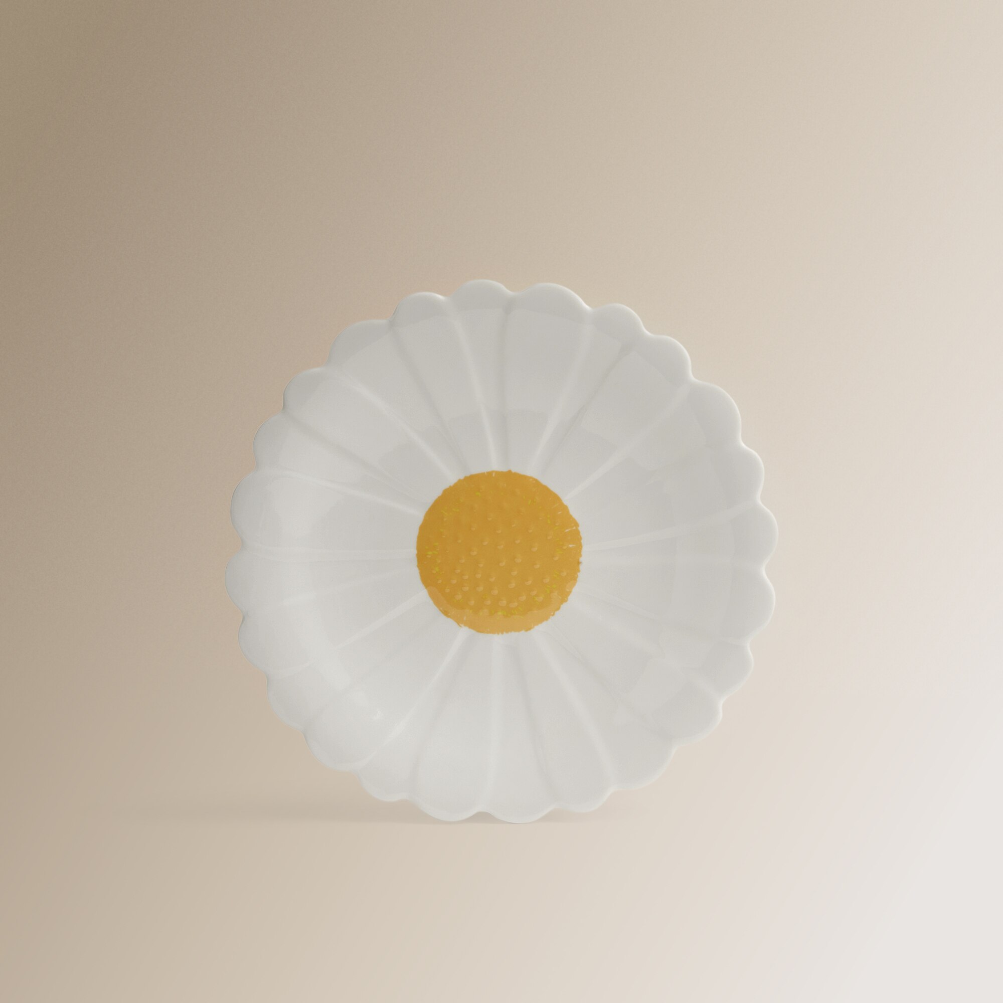 Plato de postre de melamina Margarita Flower Market Basics El Corte Inglés Blanco-2