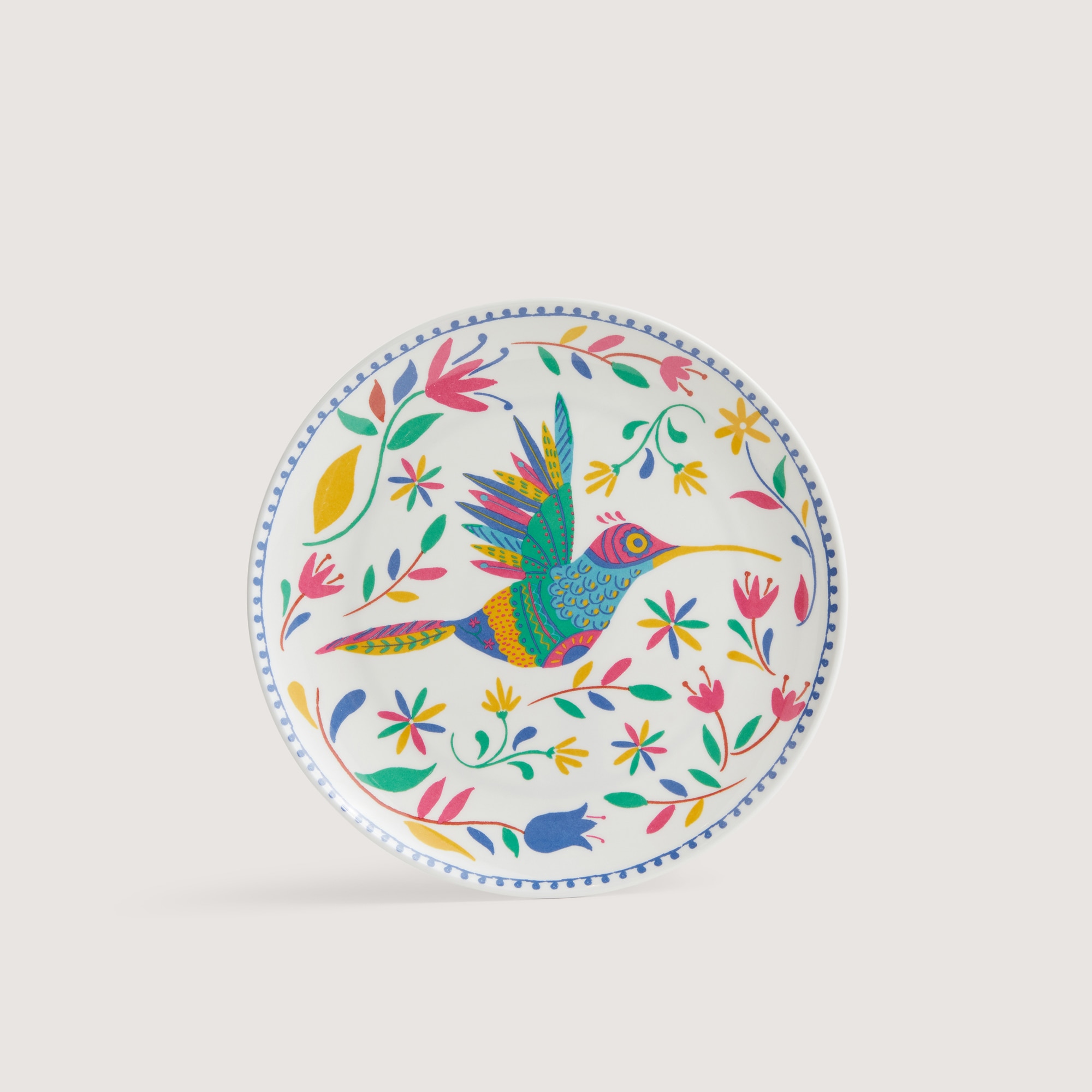 Imagen 0 de Plato de postre de melamina Colibrí Jalisco Basics El Corte Inglés