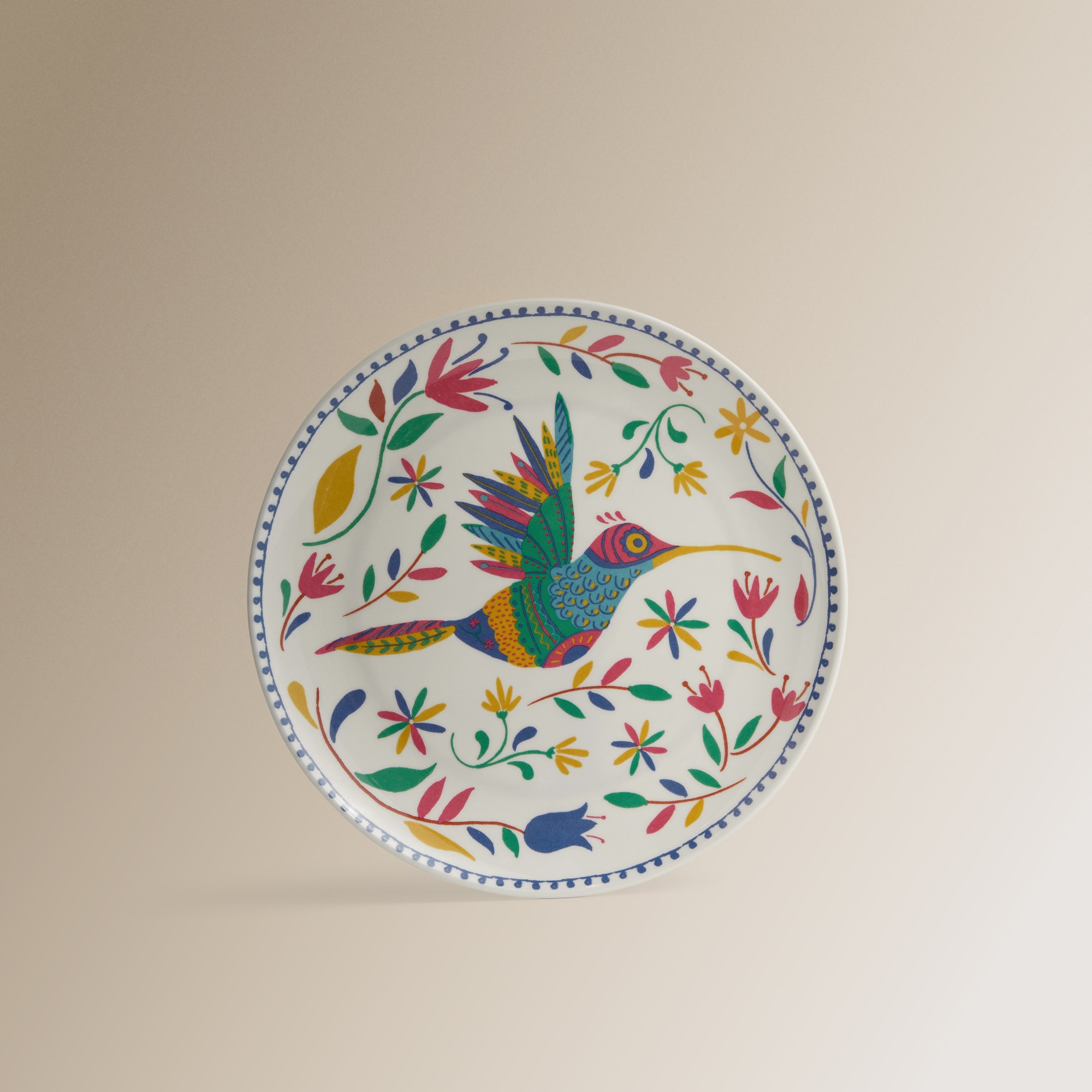 Plato de postre de melamina Colibrí Jalisco Basics El Corte Inglés Multicolor-2