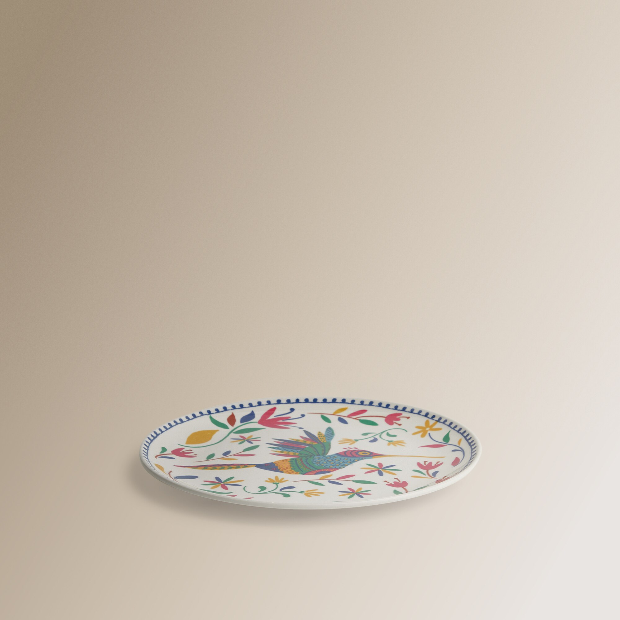 Plato de postre de melamina Colibrí Jalisco Basics El Corte Inglés Multicolor-3