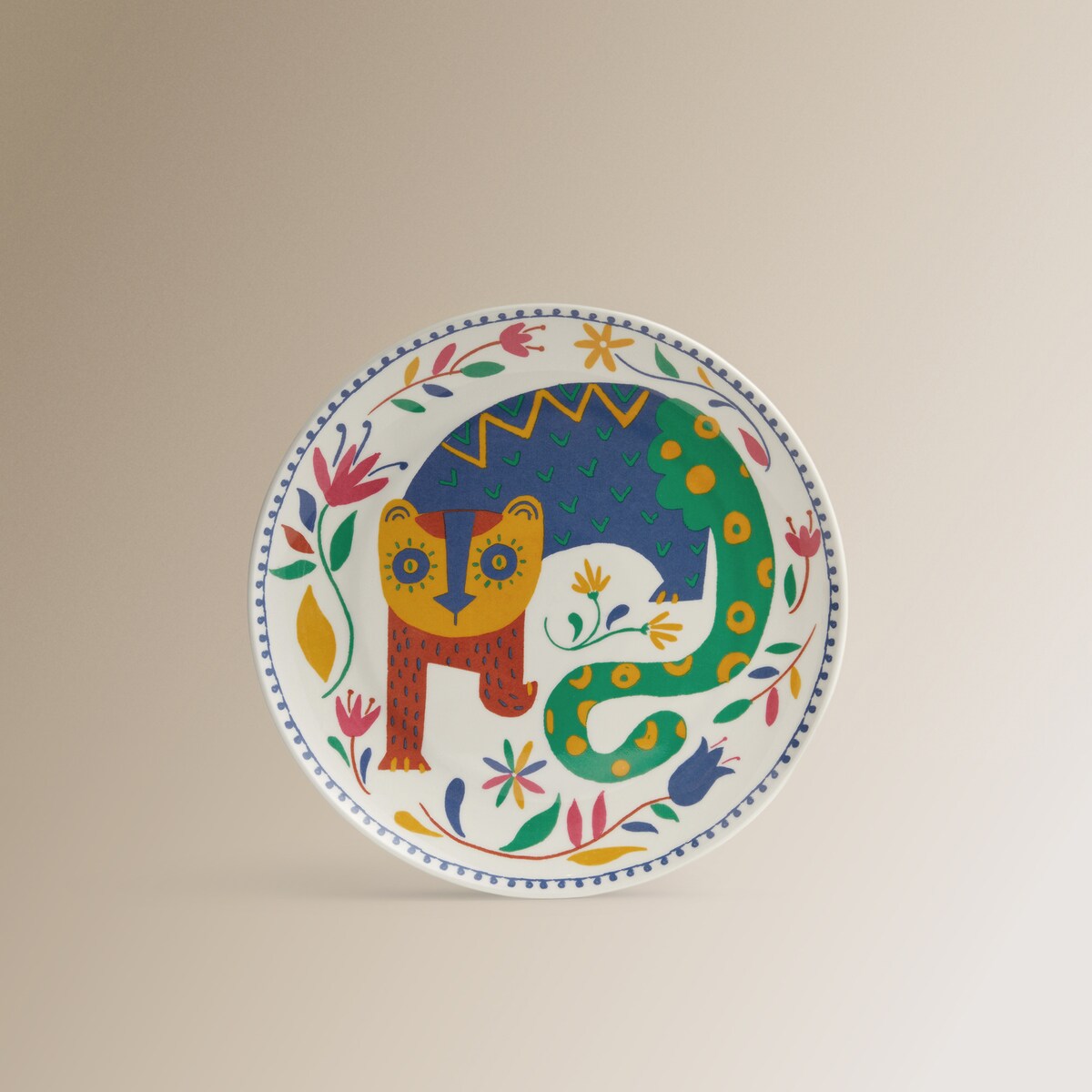 Plato de postre de melamina Jaguar Jalisco Basics El Corte Inglés Multicolor-2