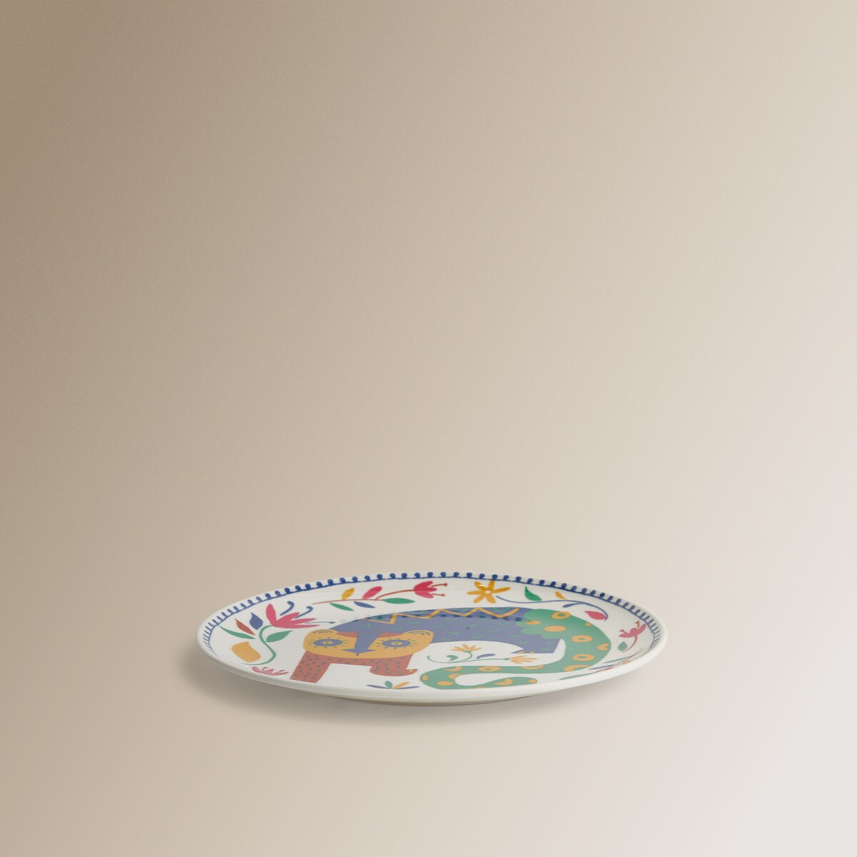 Plato de postre de melamina Jaguar Jalisco Basics El Corte Inglés Multicolor-3