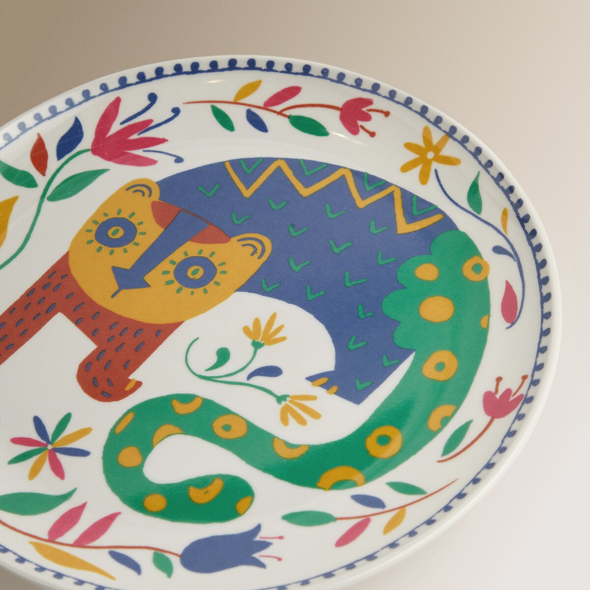 Plato de postre de melamina Jaguar Jalisco Basics El Corte Inglés Multicolor-4