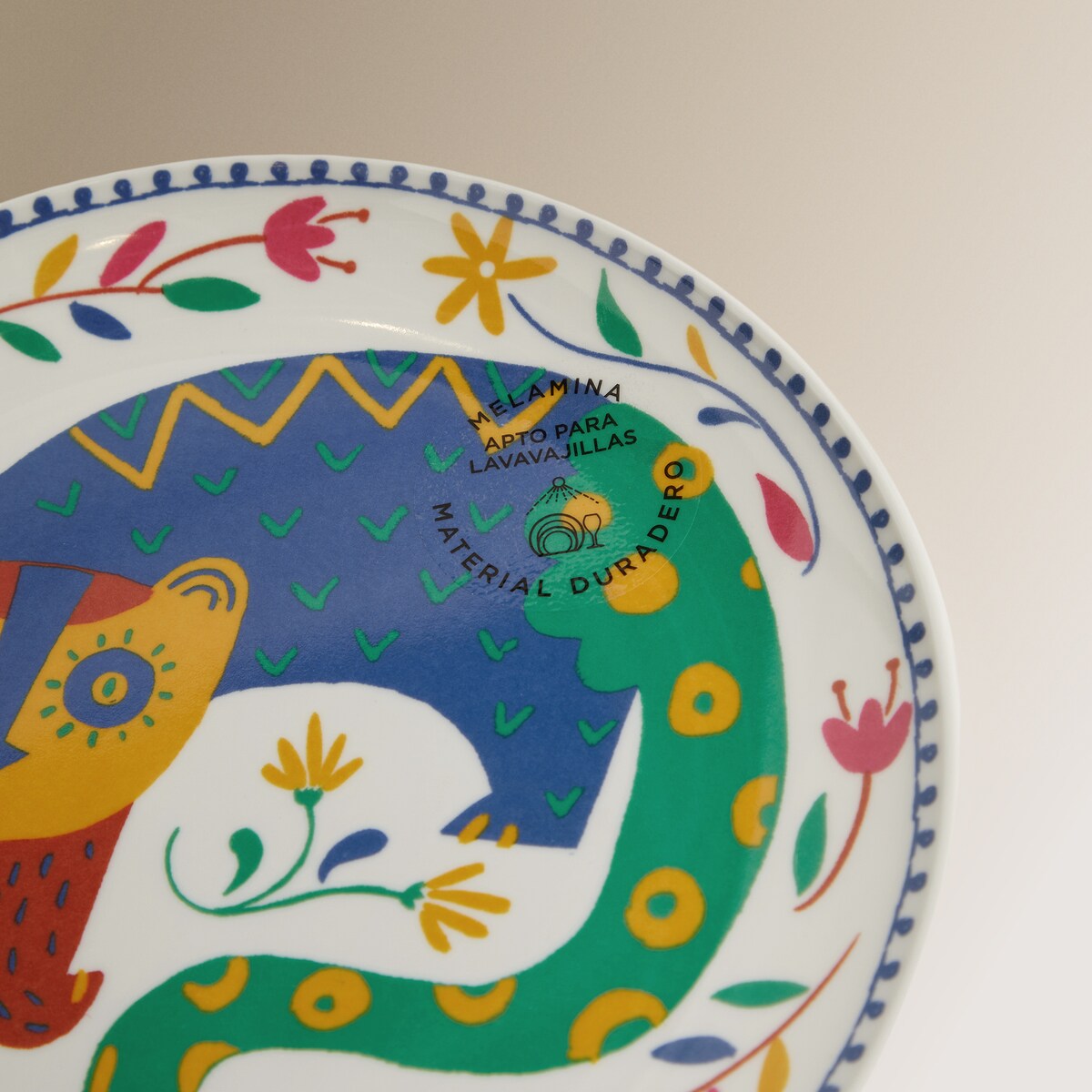Plato de postre de melamina Jaguar Jalisco Basics El Corte Inglés Multicolor-5