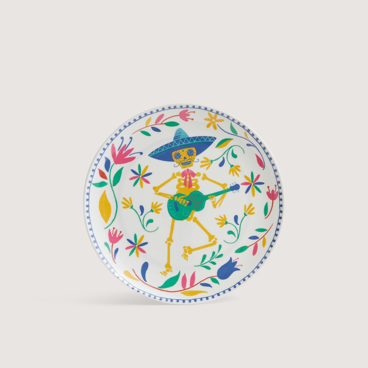Plato de postre de melamina Catrín Jalisco Basics El Corte Inglés Multicolor-1