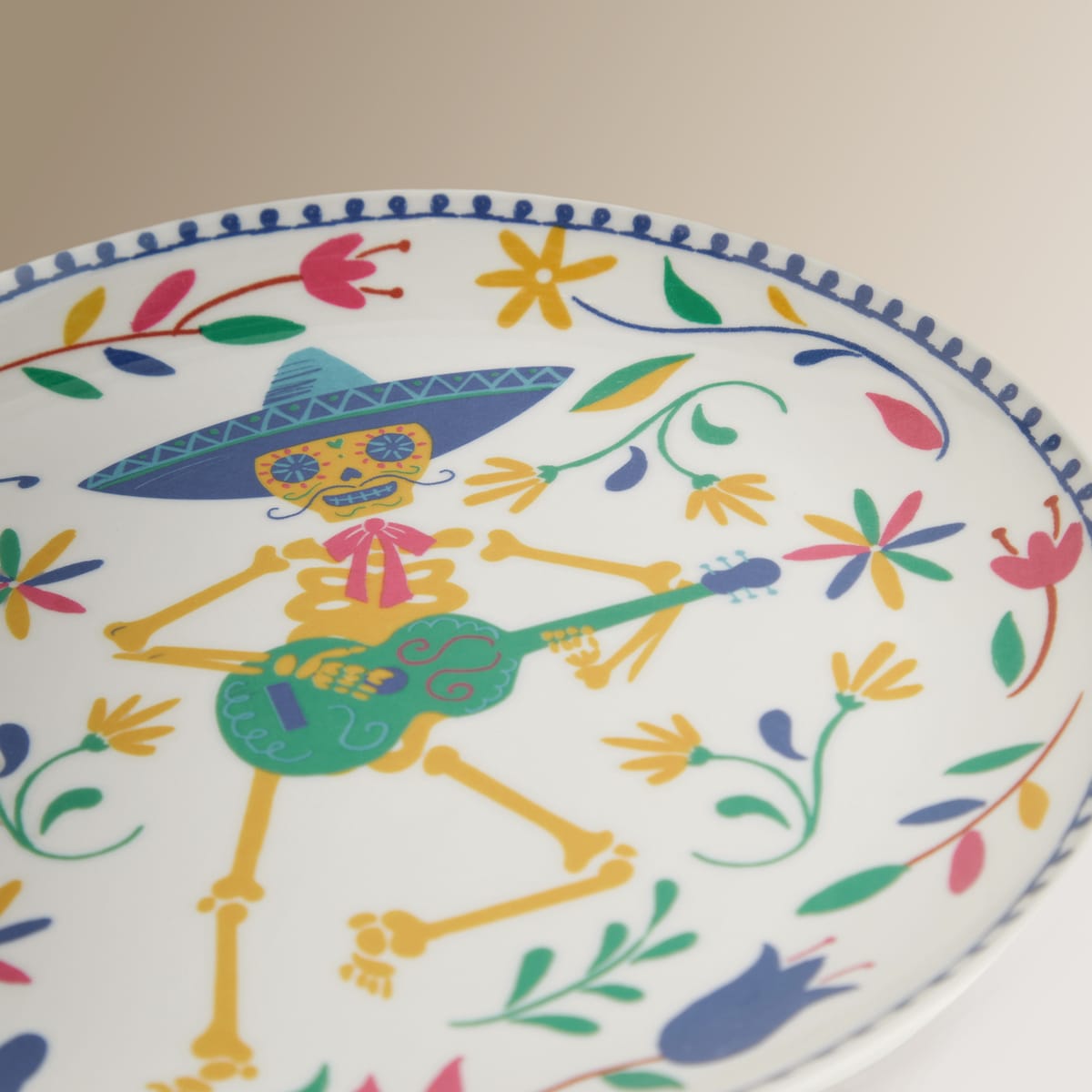 Plato de postre de melamina Catrín Jalisco Basics El Corte Inglés Multicolor-4