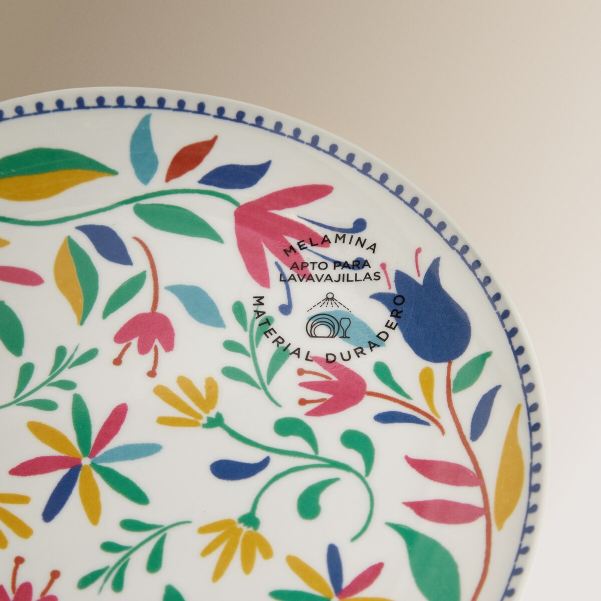 Plato de postre de melamina Jalisco Basics El Corte Inglés Multicolor-5